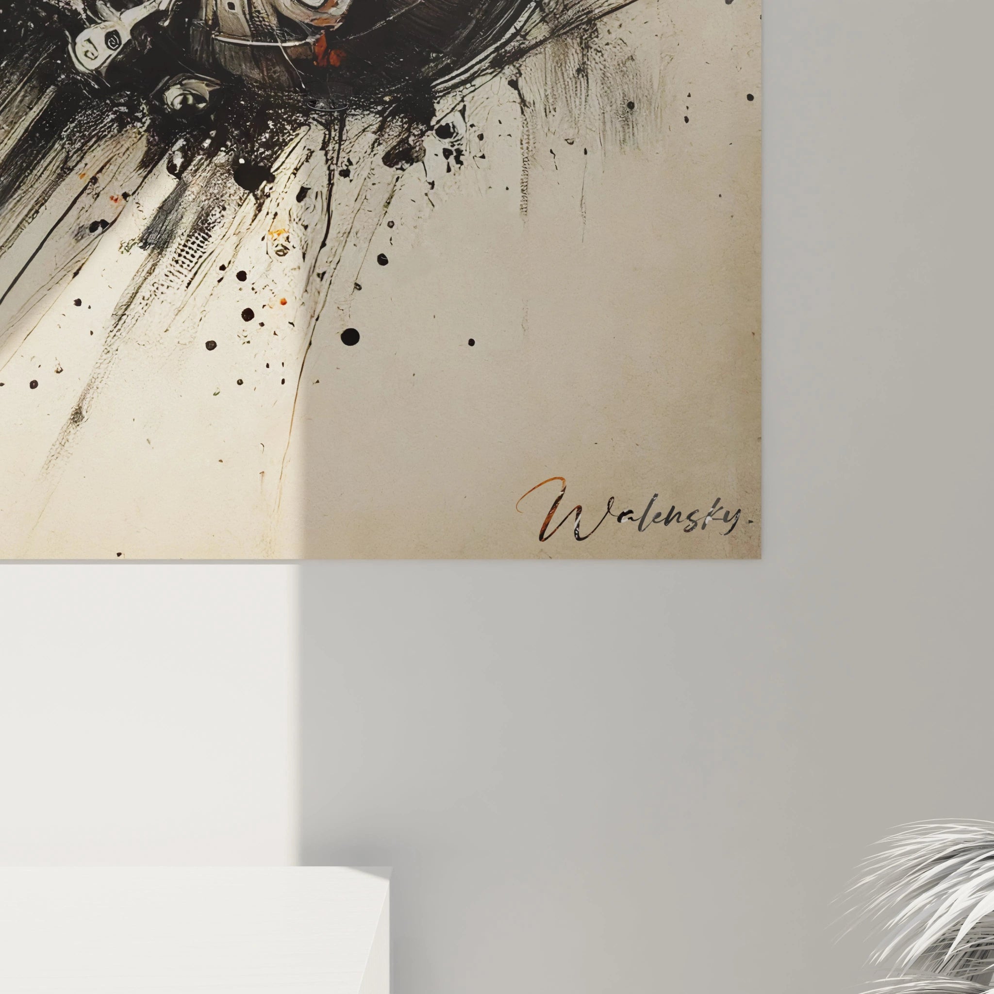 Un saxophone captivant dans un tableau musique abstrait, parfait pour une ambiance artistique et musicale.