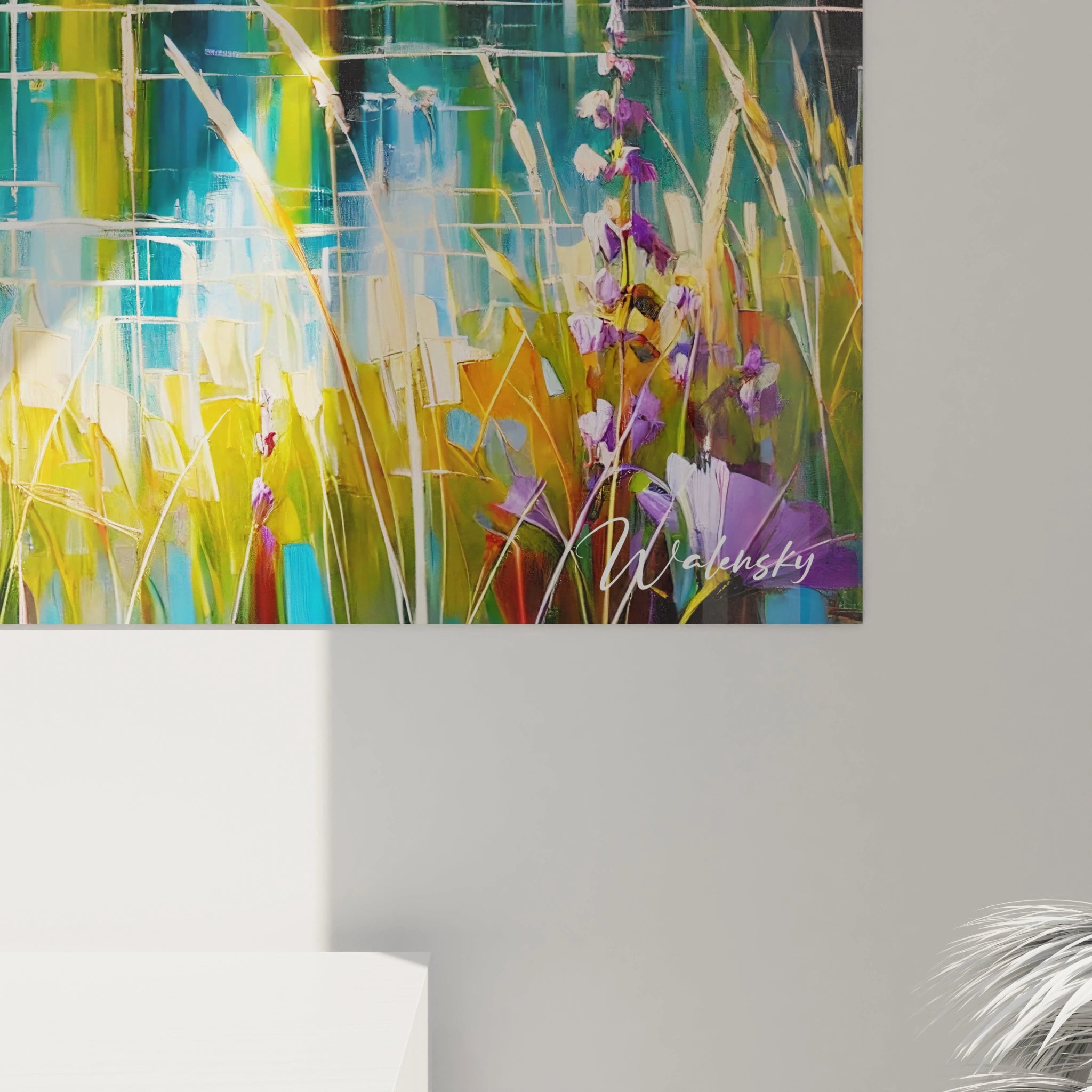 vue de pres ce tableau scene naturelle revele des details vifs et textures riches representant un paysage lumineux un choix parfait pour apporter la nature chez soi