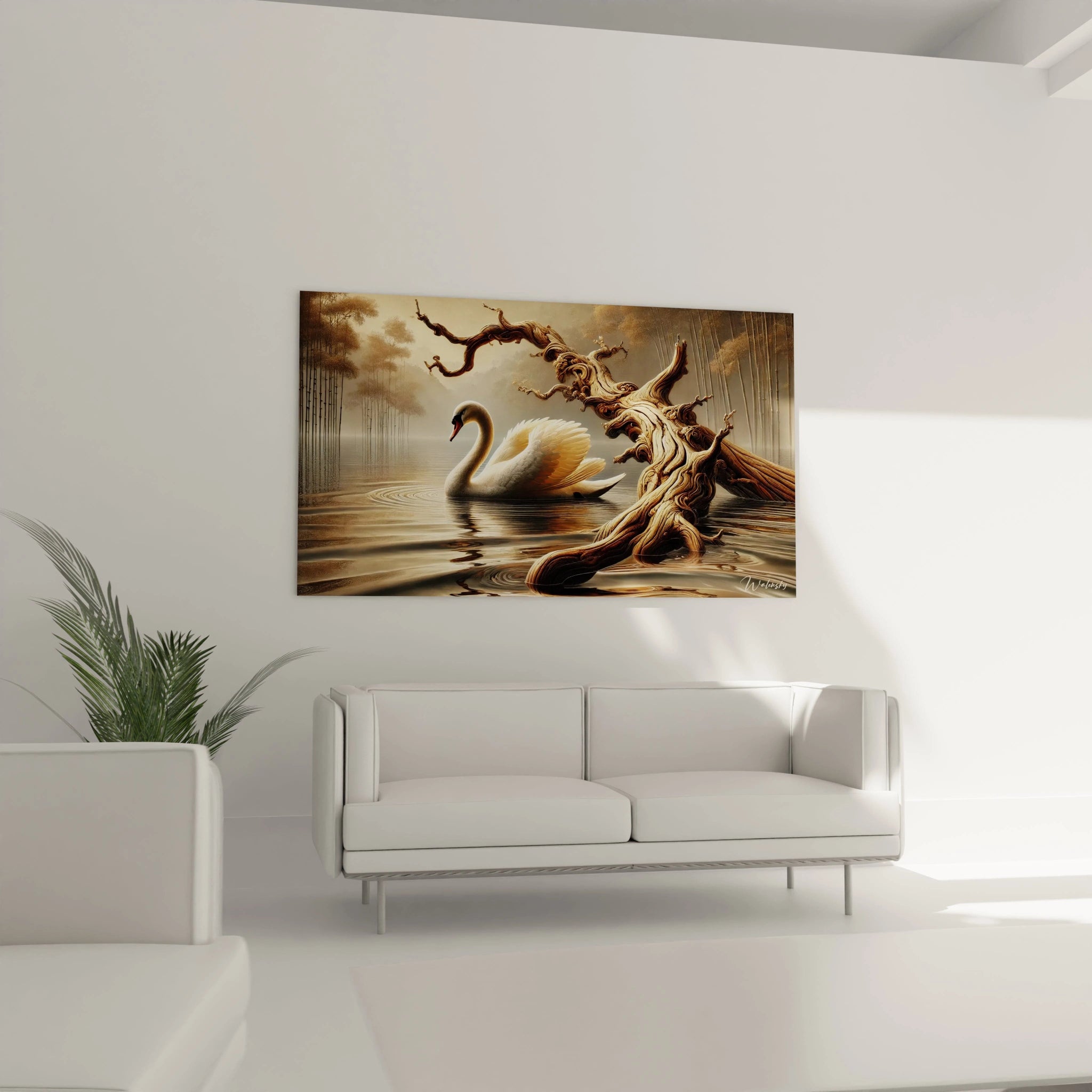 ce tableau cameleon sublime votre salon au dessus du canape L harmonie des couleurs naturelles et la posture de l animal creent une ambiance de calme et d immersion