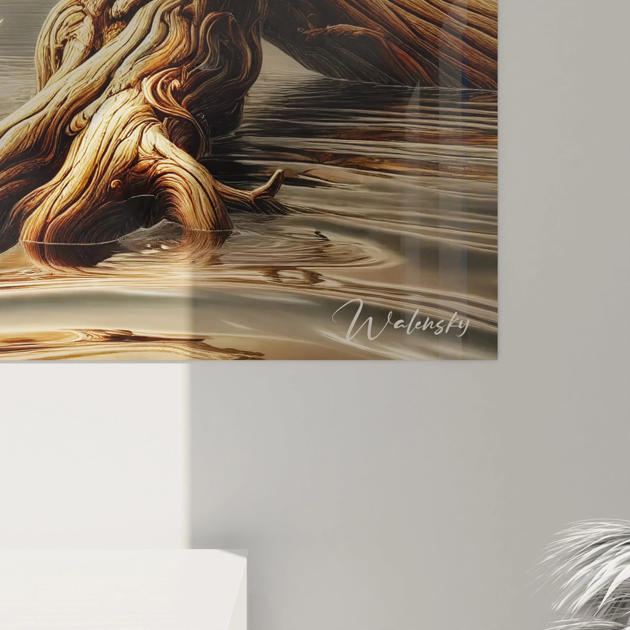 vue de pres le tableau cameleon revele des details subtils qui ajoutent profondeur et texture Une oeuvre raffinée et naturelle