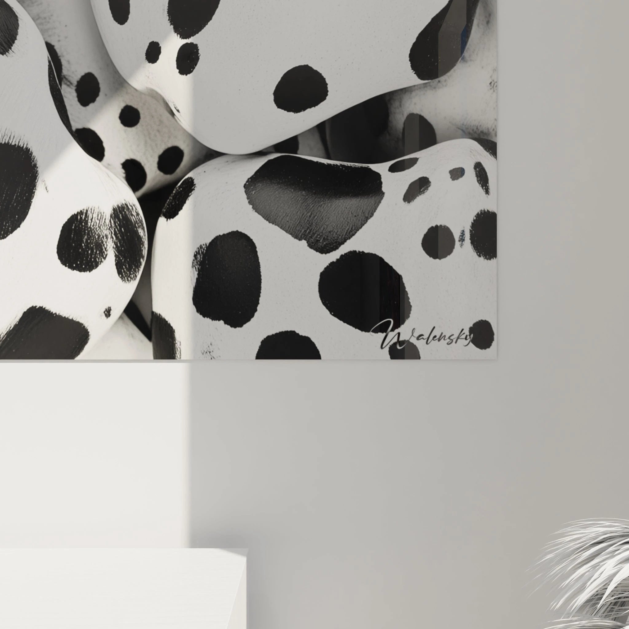 Tableau tacheté noir et blanc de Walensky, ajout de style moderne à votre intérieur