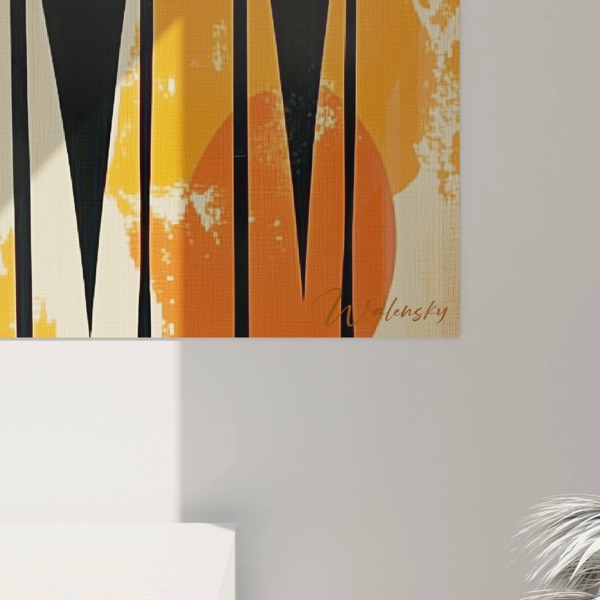 Tableau Silhouettes Africaines Communion orange - édition africa - Walensky