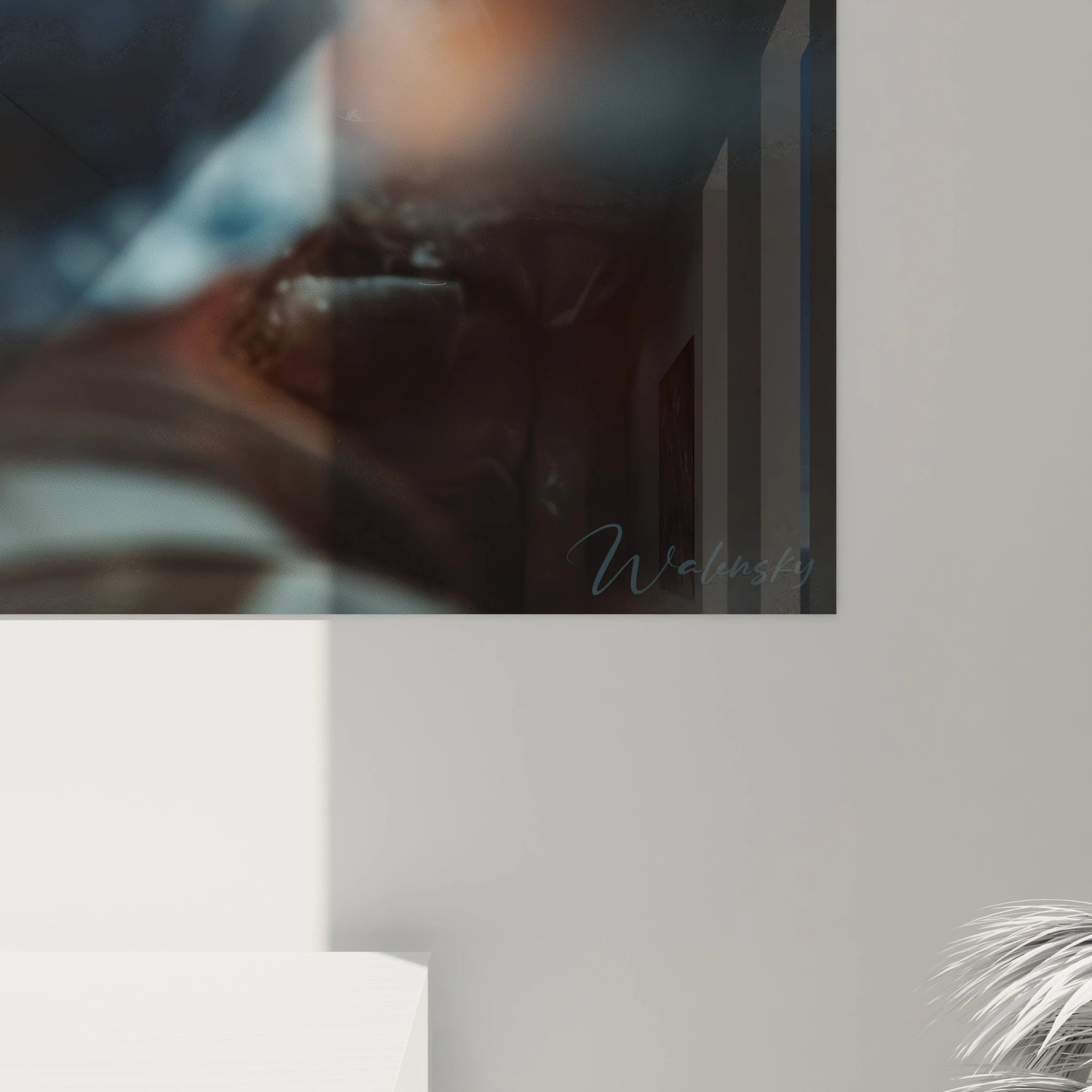 Tableau mural Walensky détail abstrait sombre avec signature visible tableau soldats première guerre mondiale pour déco