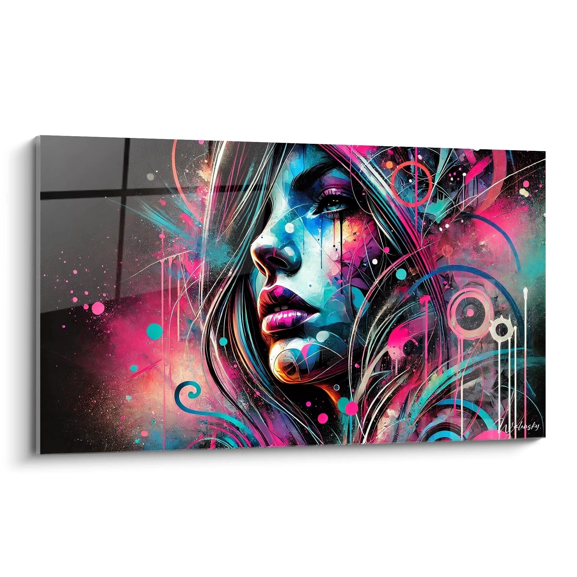 Admirez ce tableau street art sous tous les angles, une explosion de couleurs et de textures qui capture l essence de l art urbain dans un style unique et moderne.