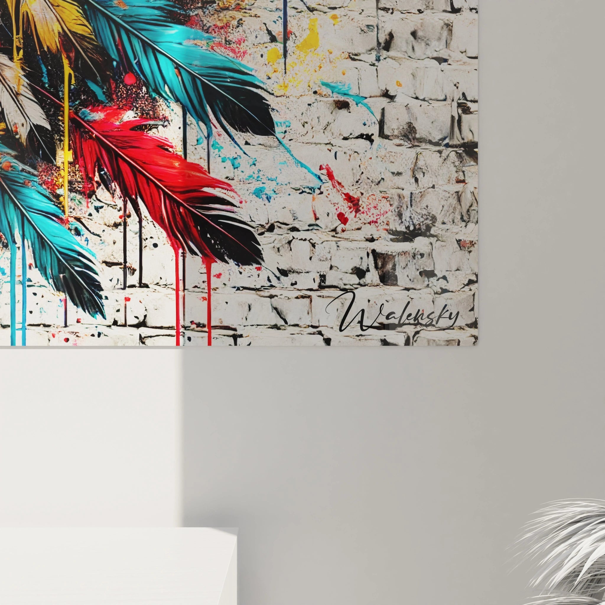 Une vue de pres de ce tableau street art revele des details epoustouflants, des nuances realistes aux textures graffiti. Un veritable chef-d'oeuvre de fusion artistique a decouvrir.