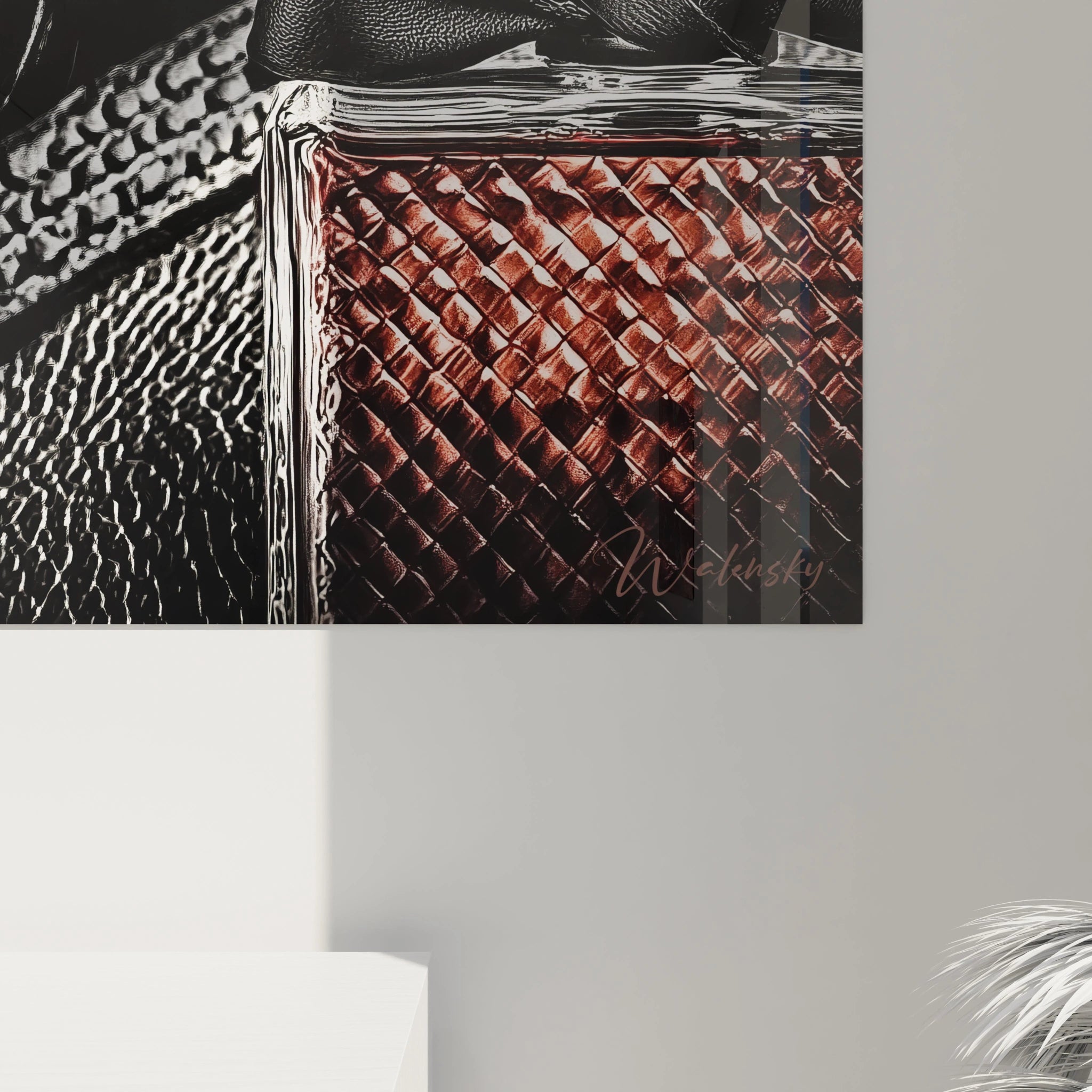 Tableau mural rétro accessoires de mode avec des textures élégantes et des couleurs riches