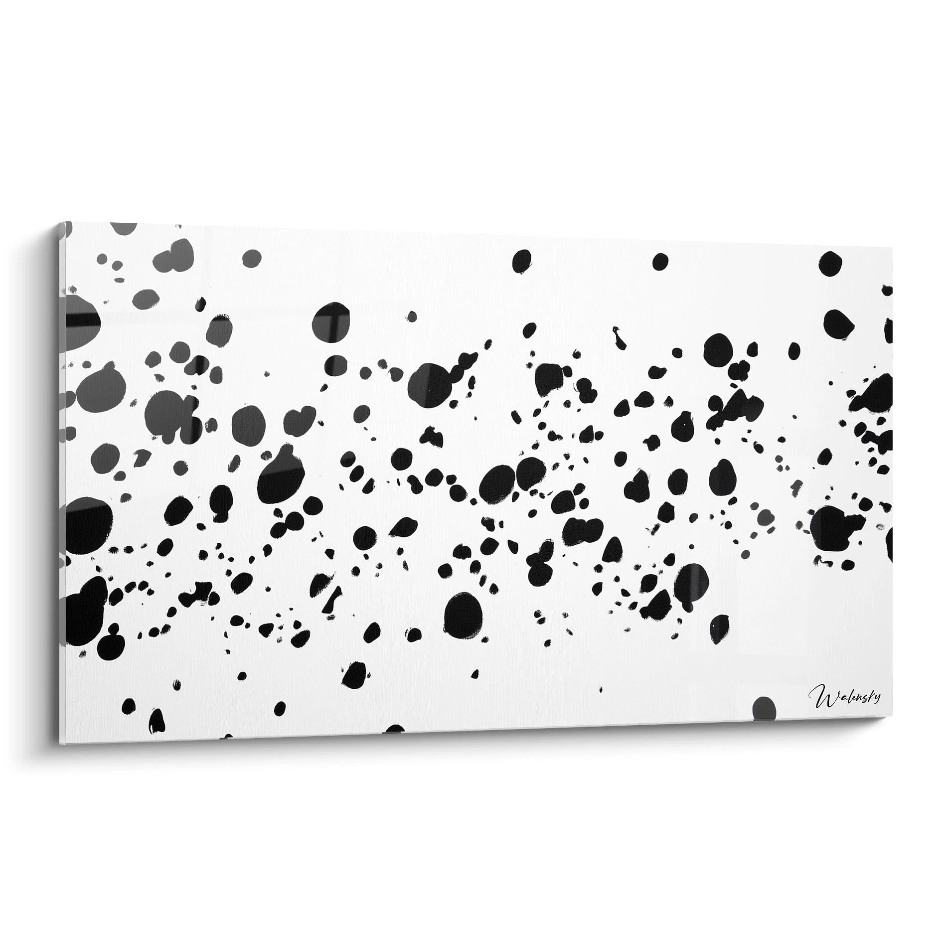 Tableau tacheté noir et blanc de Walensky avec design moderne pour décoration intérieure