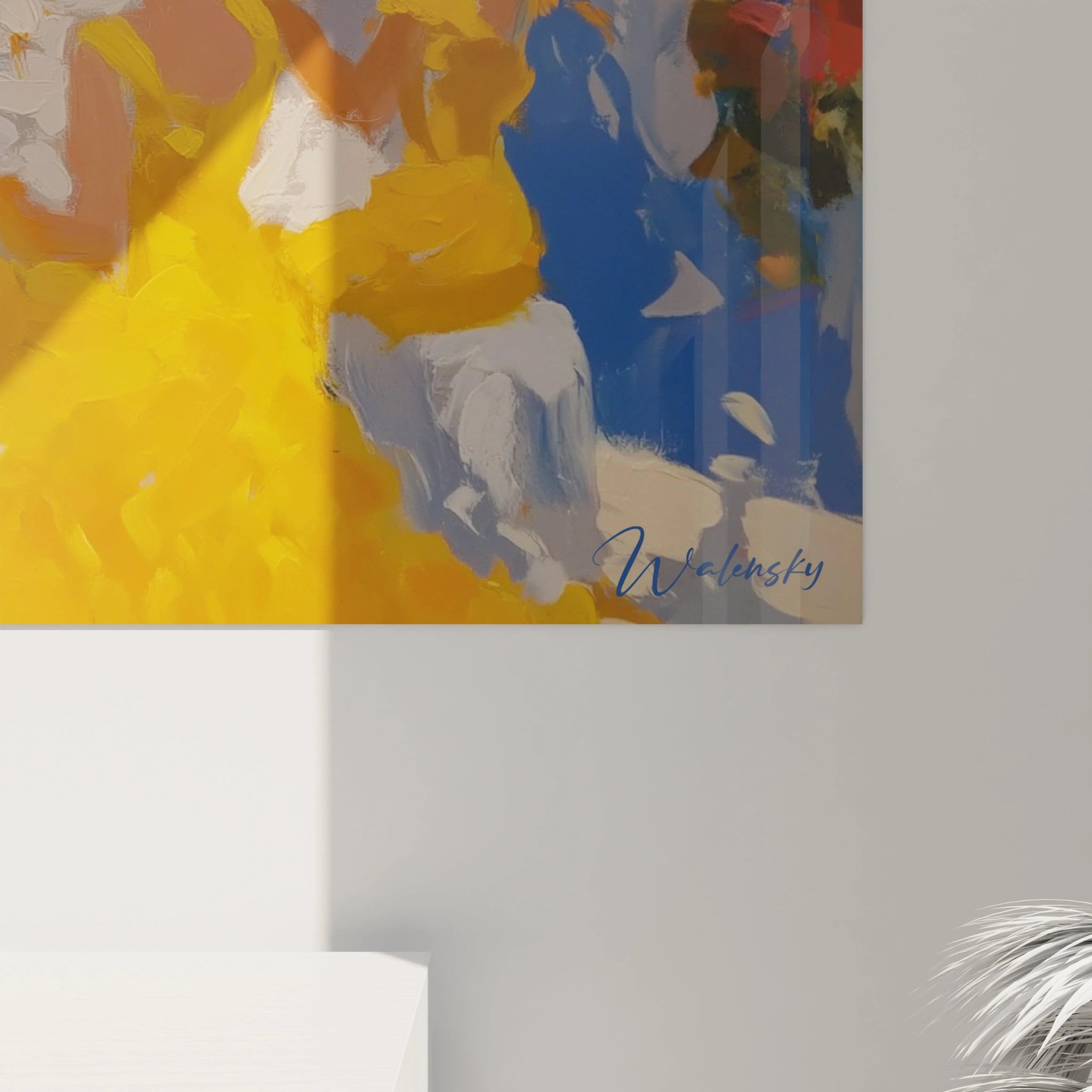 Tableau mural Walensky tableau impressionniste terrasse été peinture colorée moderne au mur