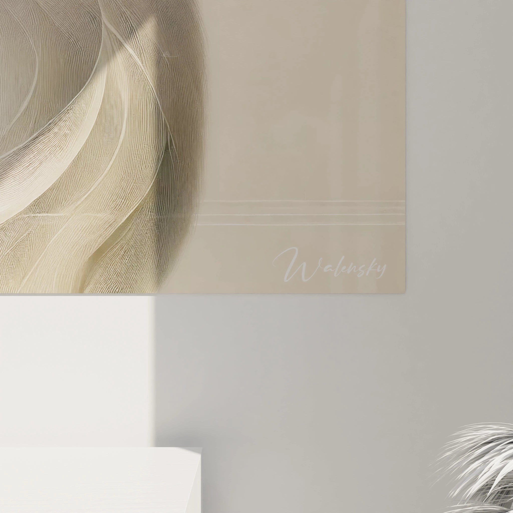 Vue de pres du tableau loutre, mettant en avant la finesse des details et la legerete des traits qui capturent la tranquillite de l animal.