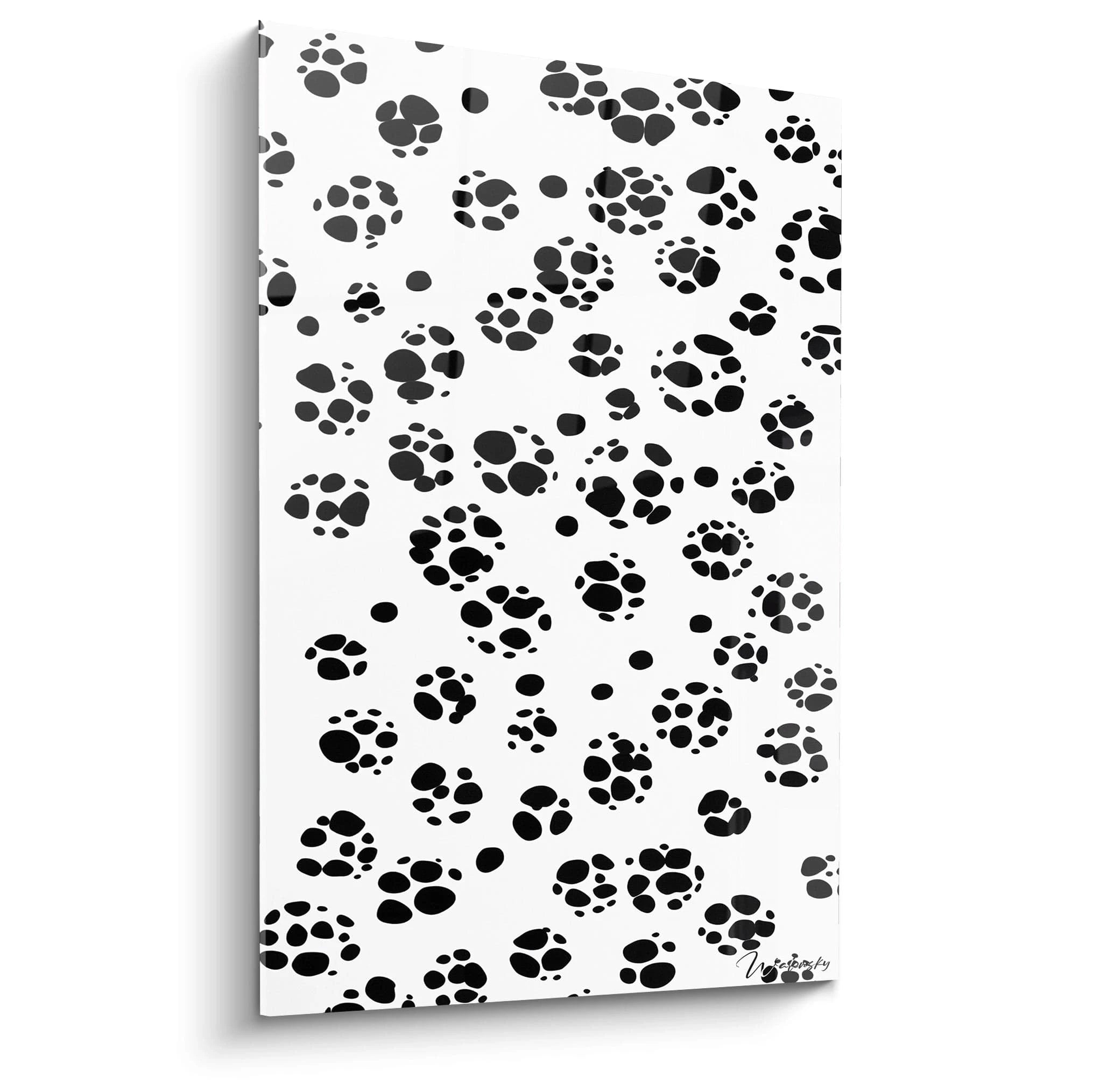 Tableau tacheté noir et blanc de Walensky pour une décoration moderne et élégante