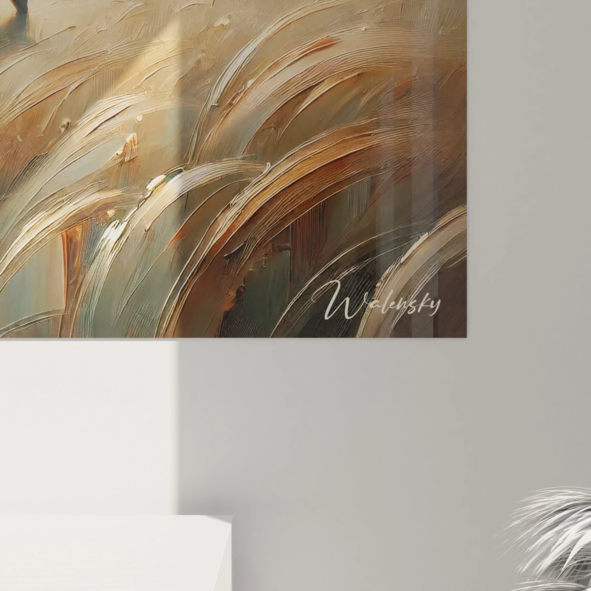 Vue rapprochee de ce tableau campagne texture detaillee pinceau en mouvement capturant chaque ombre nuance champetre un hommage a la simplicite rurale