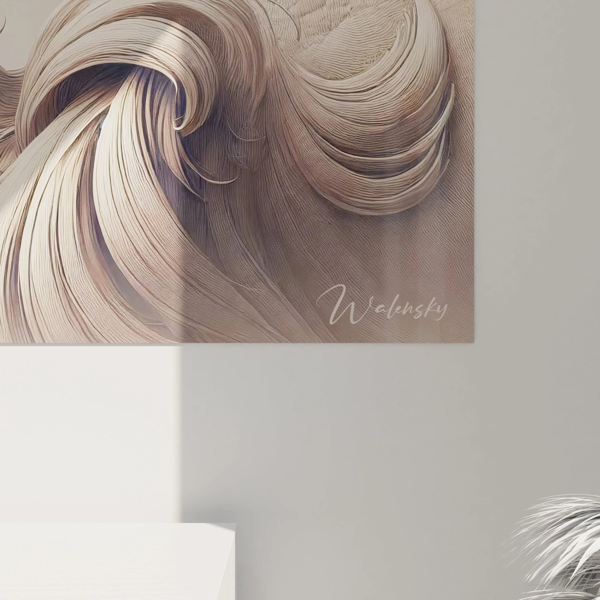 Vue de pres du tableau chameau, chaque detail du pelage révèle un travail minutieux, apportant de la texture et de la profondeur. Un tableau captivant par sa realisation et ses nuances douces.