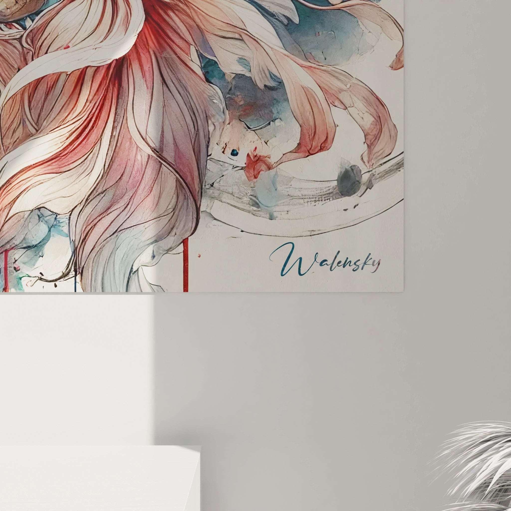 zoom sur un tableau poisson fascinant. Les détails texturés et les couleurs contrastées capturent la beauté aquatique avec une intensité remarquable, offrant une œuvre idéale pour toute décoration raffinée.