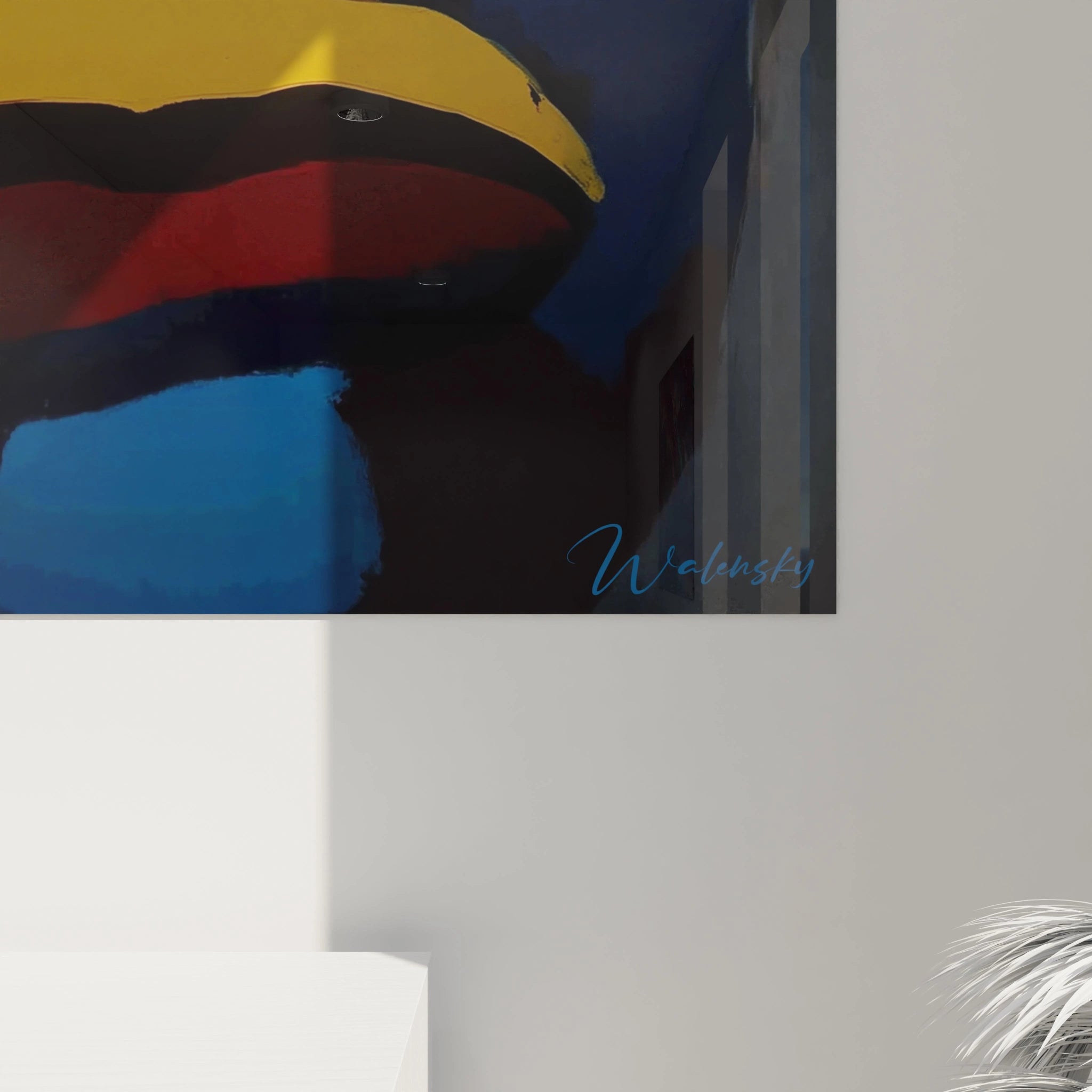 Tableau mural visage africain coloré de Walensky, ajoutant une touche artistique moderne à votre espace