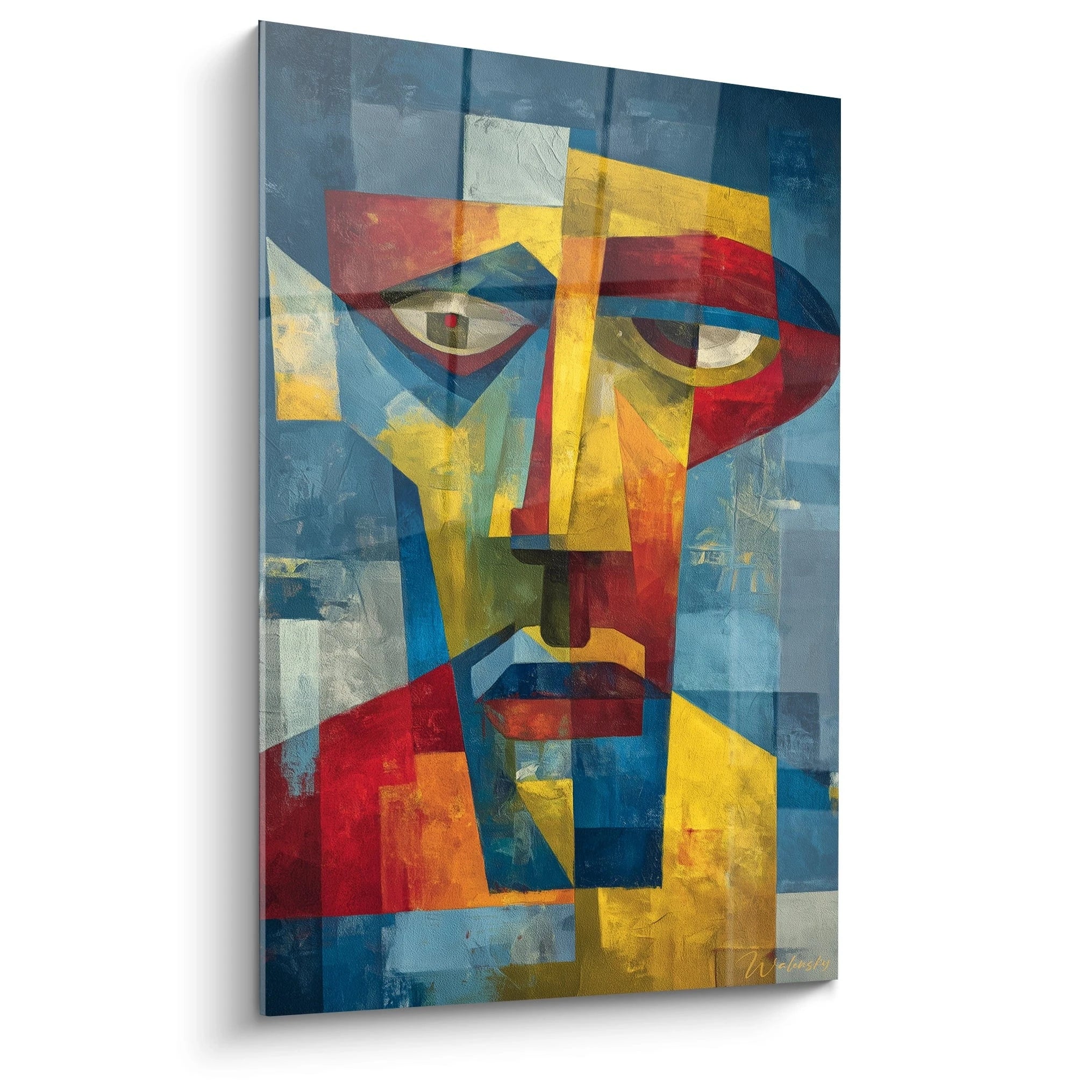 Tableau visage cubiste Tradition Yoruba vivante - édition masque africain - Walensky