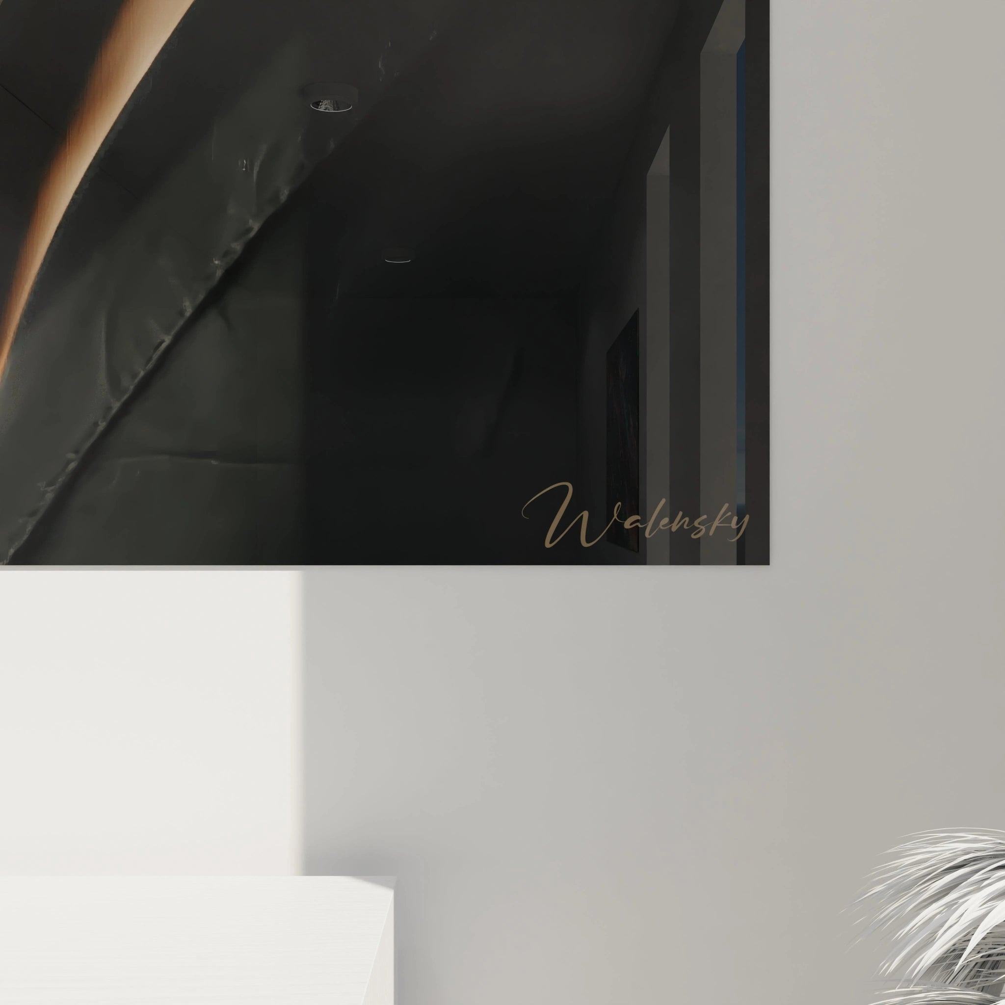 Tableau mural Walensky avec un design élégant de visage masculin en noir et blanc