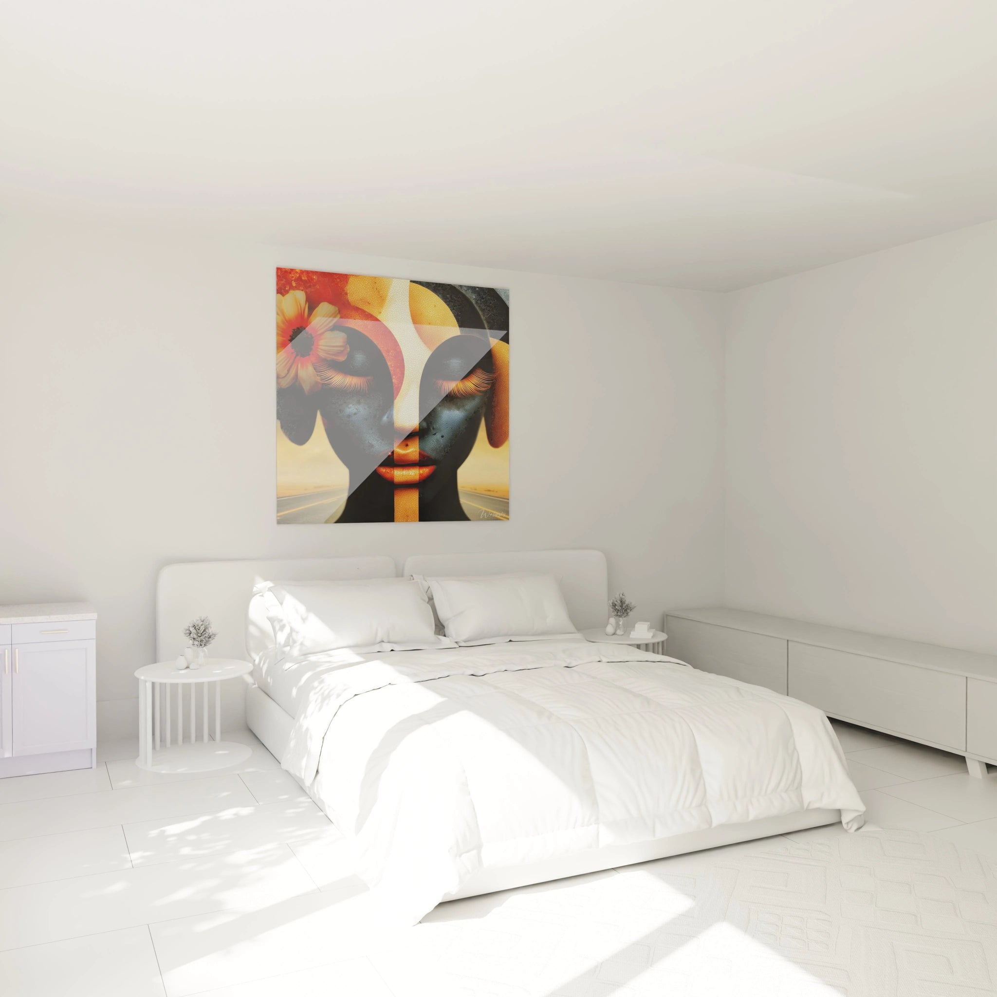 Tableau masque africain de Walensky, décor mural coloré pour chambre moderne et élégante