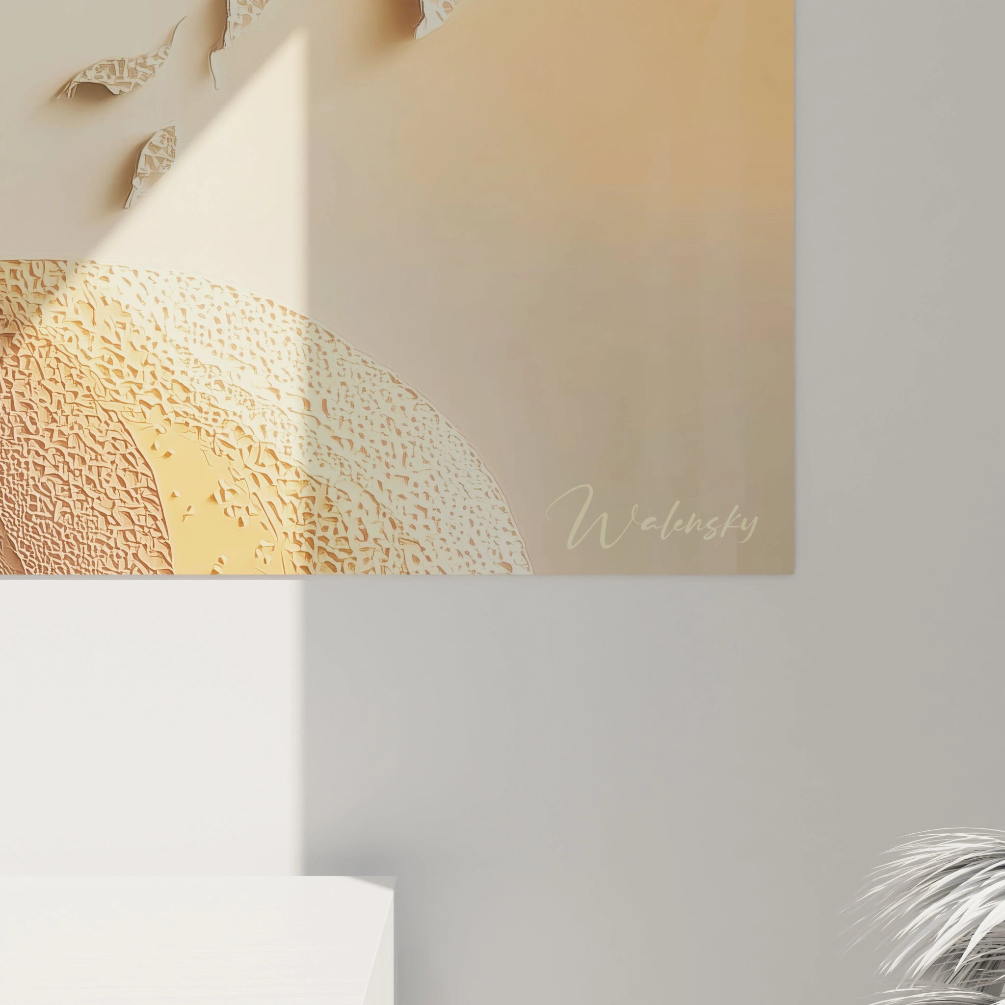 Tableau mural visage sculpté homme par Walensky avec design moderne et textures uniques