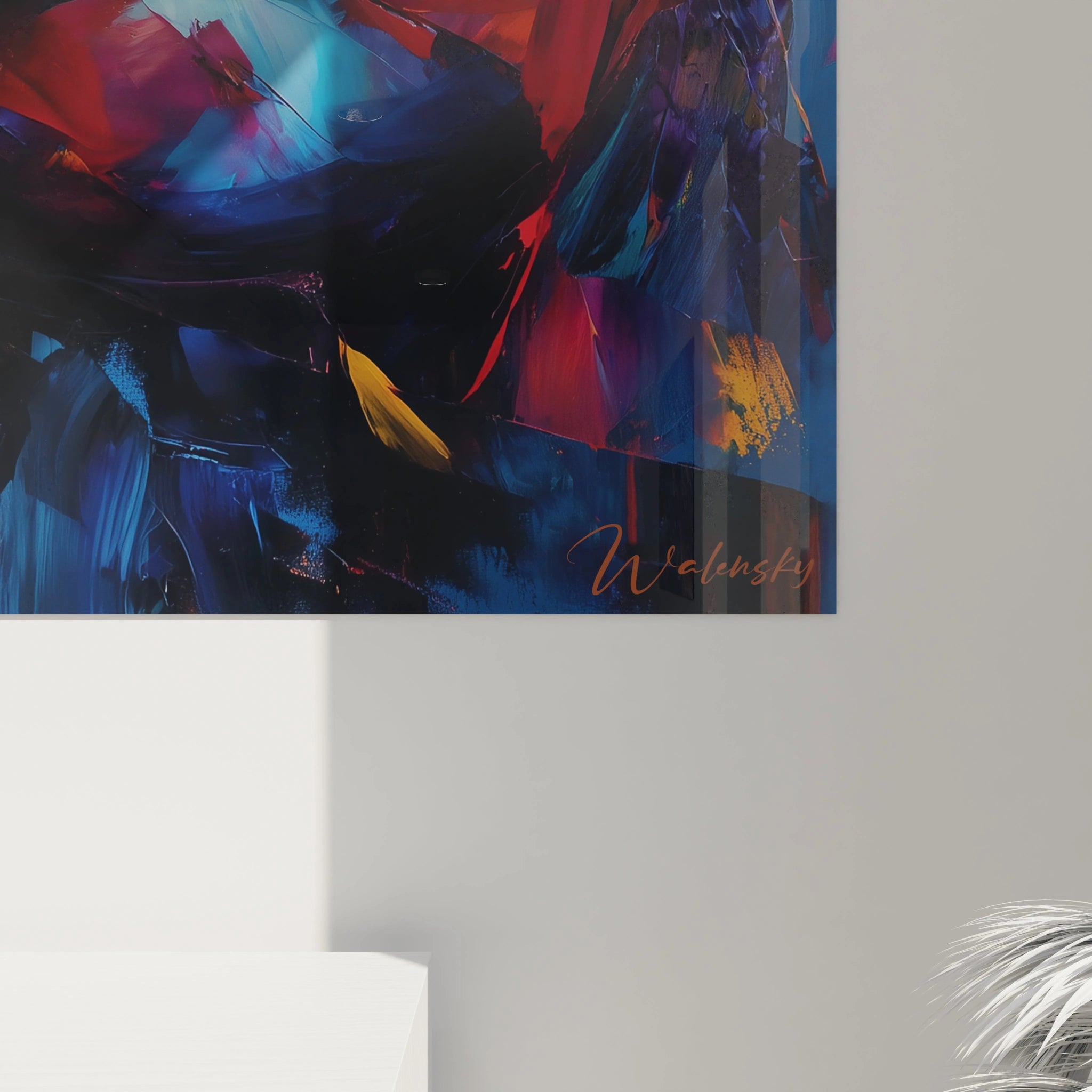 Tableau mural coloré représentant un visage africain coloré de Walensky, parfait pour la décoration moderne