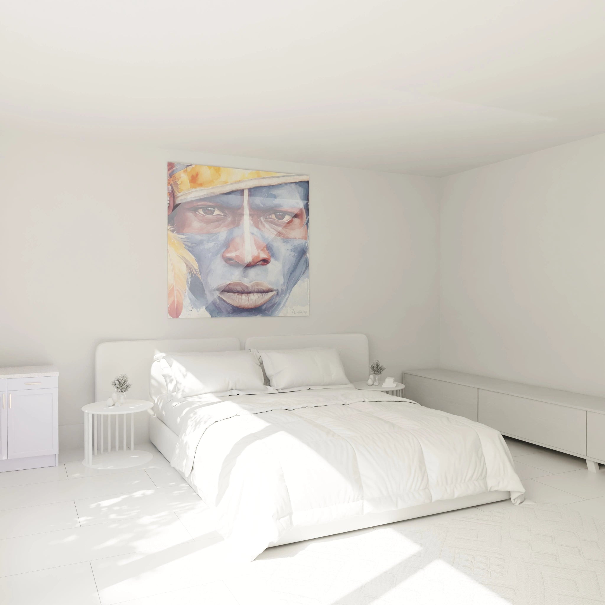 Tableau mural visage africain de Walensky pour une décoration moderne de chambre