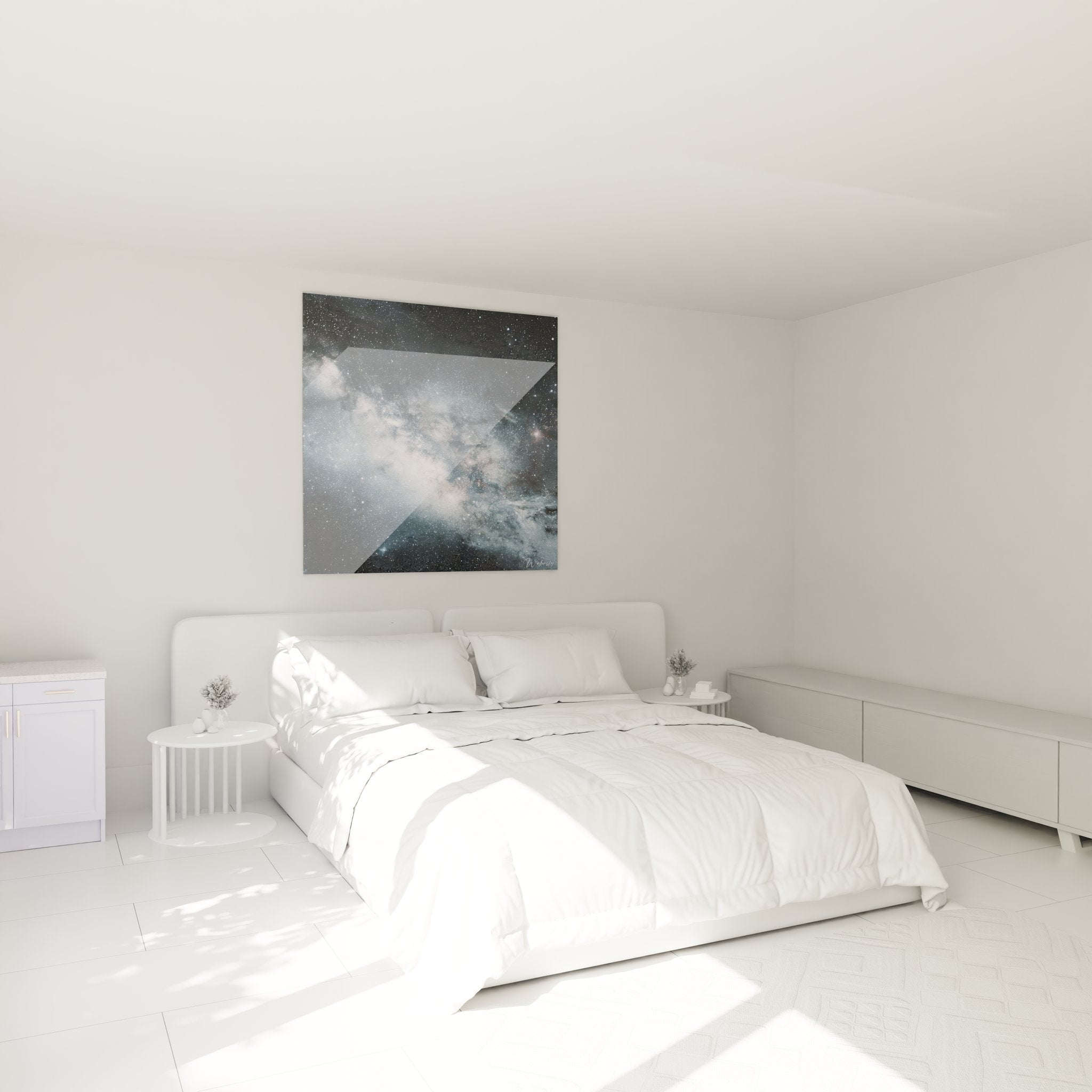 Décoration chambre avec tableau Voie Lactée cosmique, ambiance apaisante art galactique mural