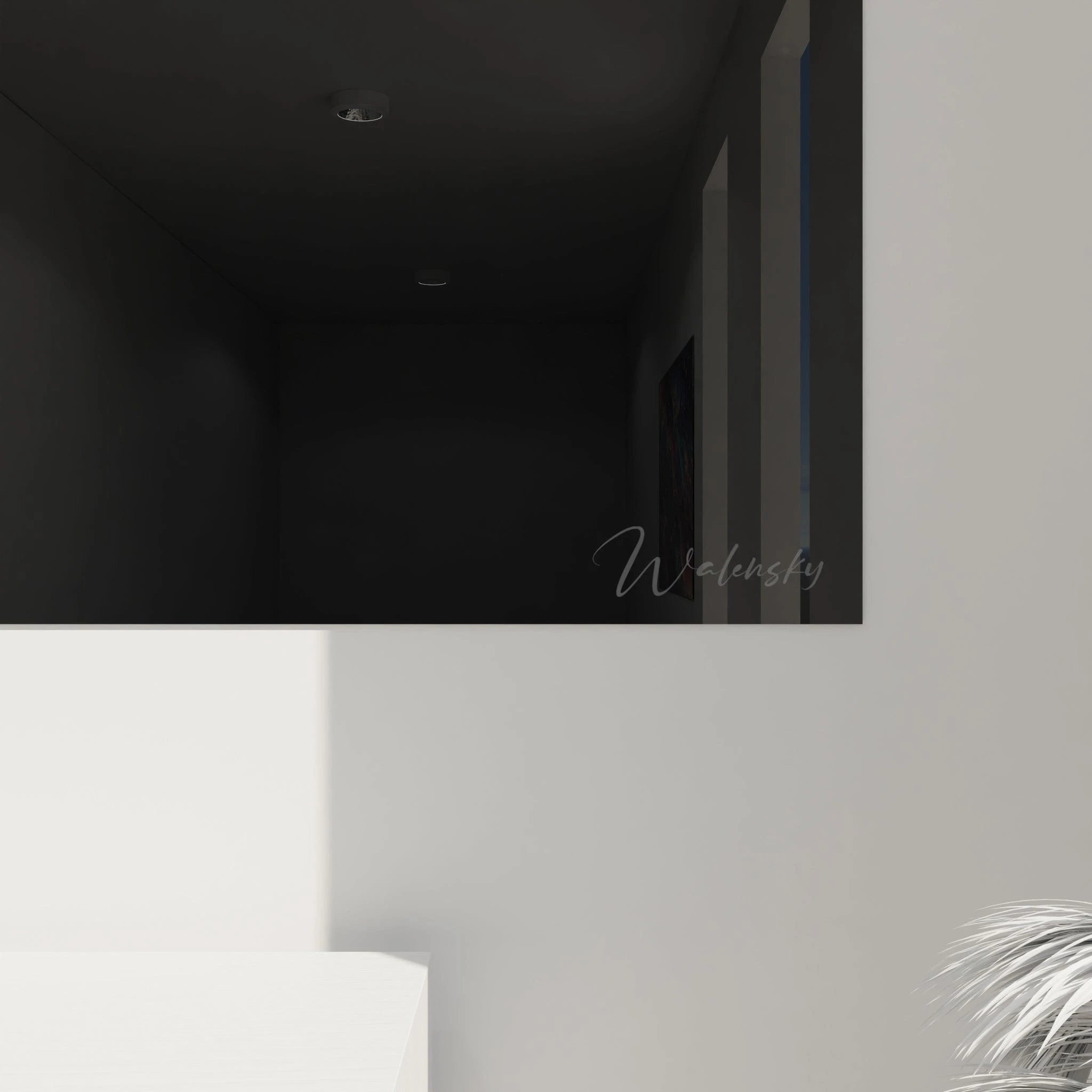 Vue ensemble tableau lion noir blanc décoration murale salon moderne portrait animalier majestueux