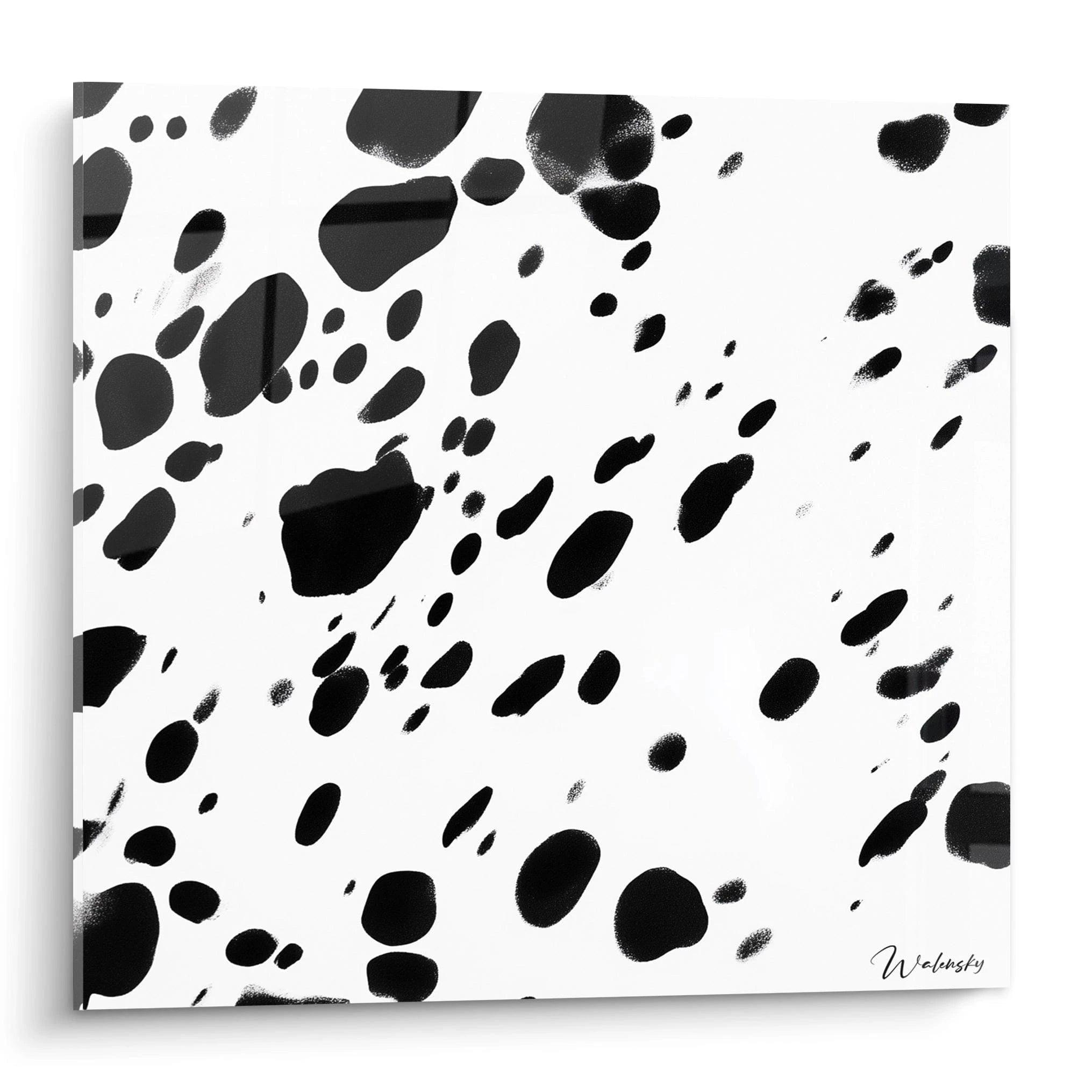 Tableau tacheté noir et blanc de Walensky avec un design artistique moderne