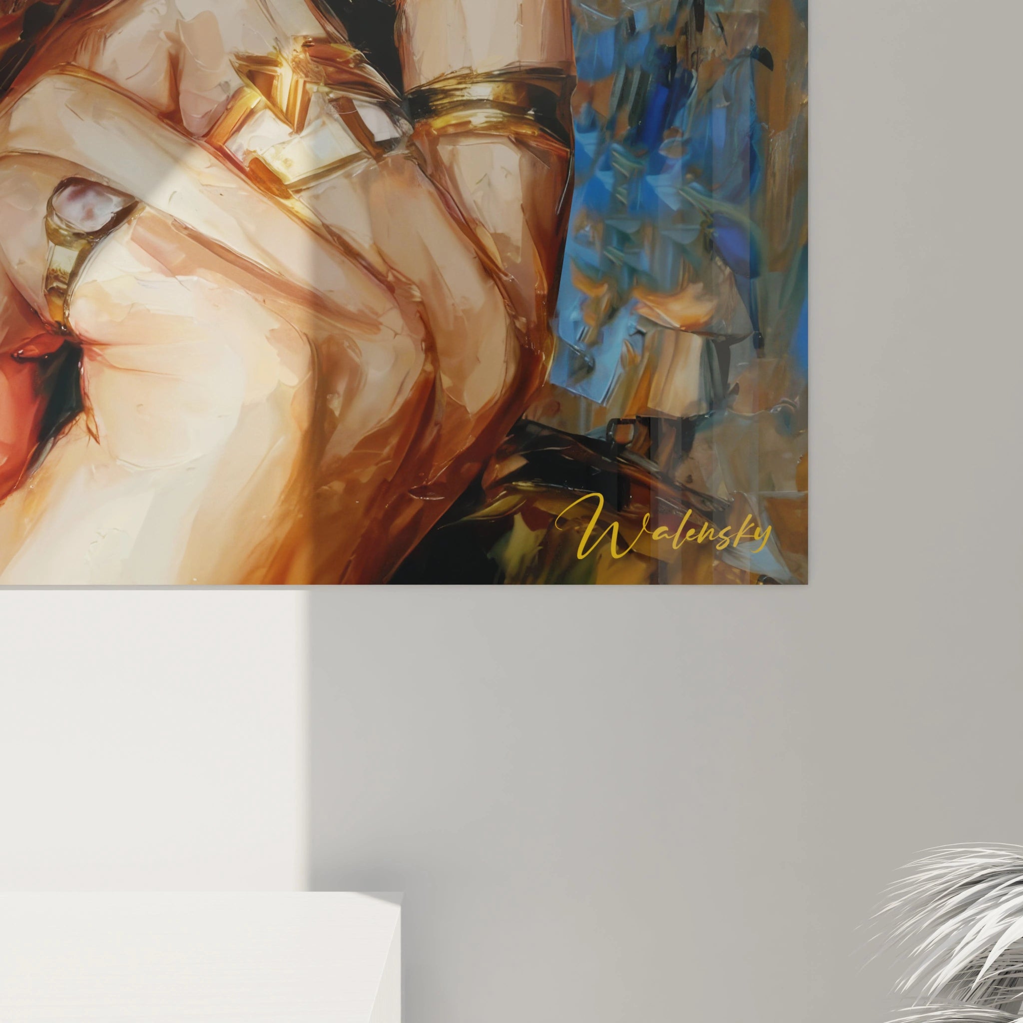 Tableau mural yeux bleus orientale avec des éléments artistiques modernes de la marque Walensky