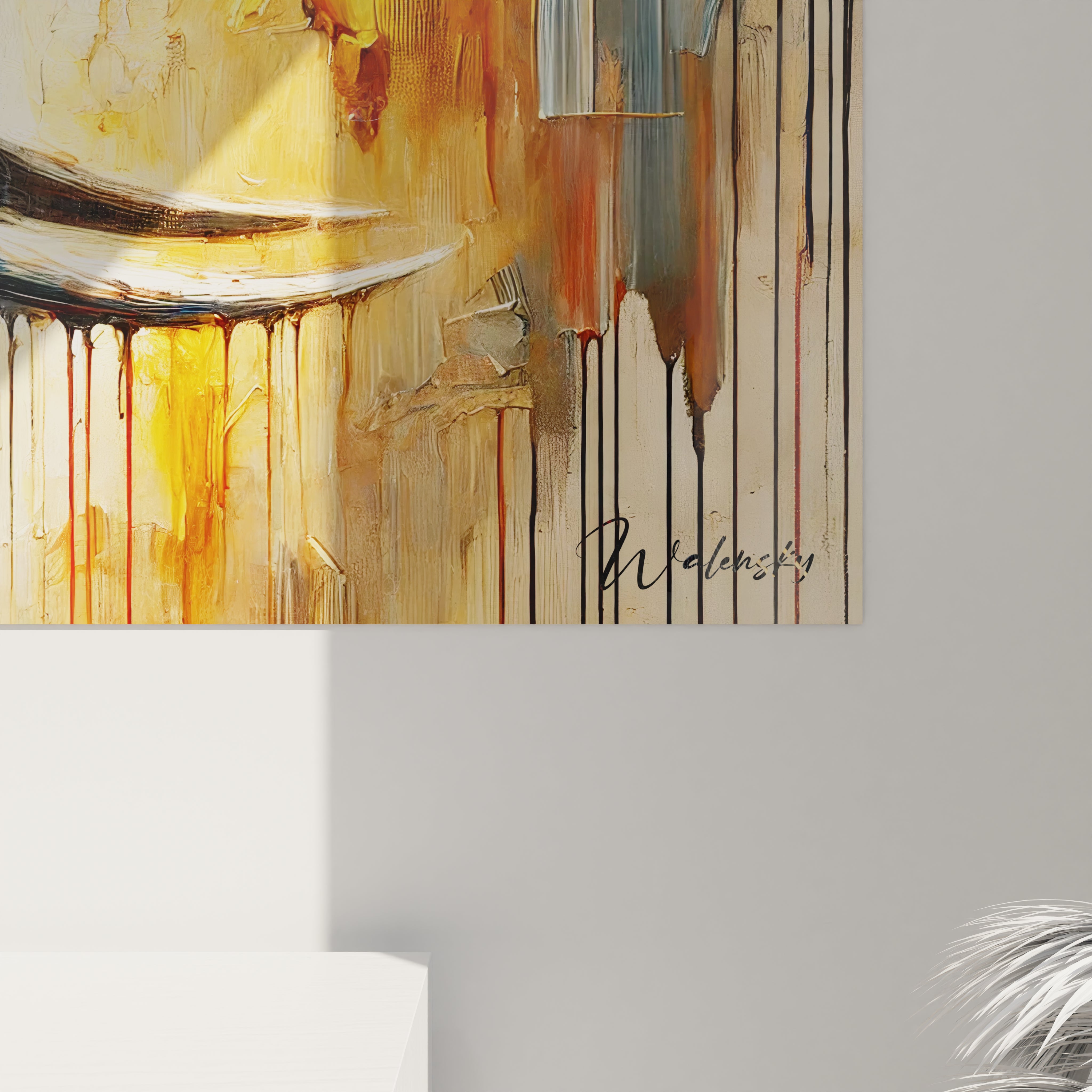 En gros plan, ce tableau elephant révèle les détails fascinants de sa texture et de ses couleurs. Chaque coup de pinceau vibrant raconte une histoire de force et de sagesse, capturant l’esprit de l’éléphant.