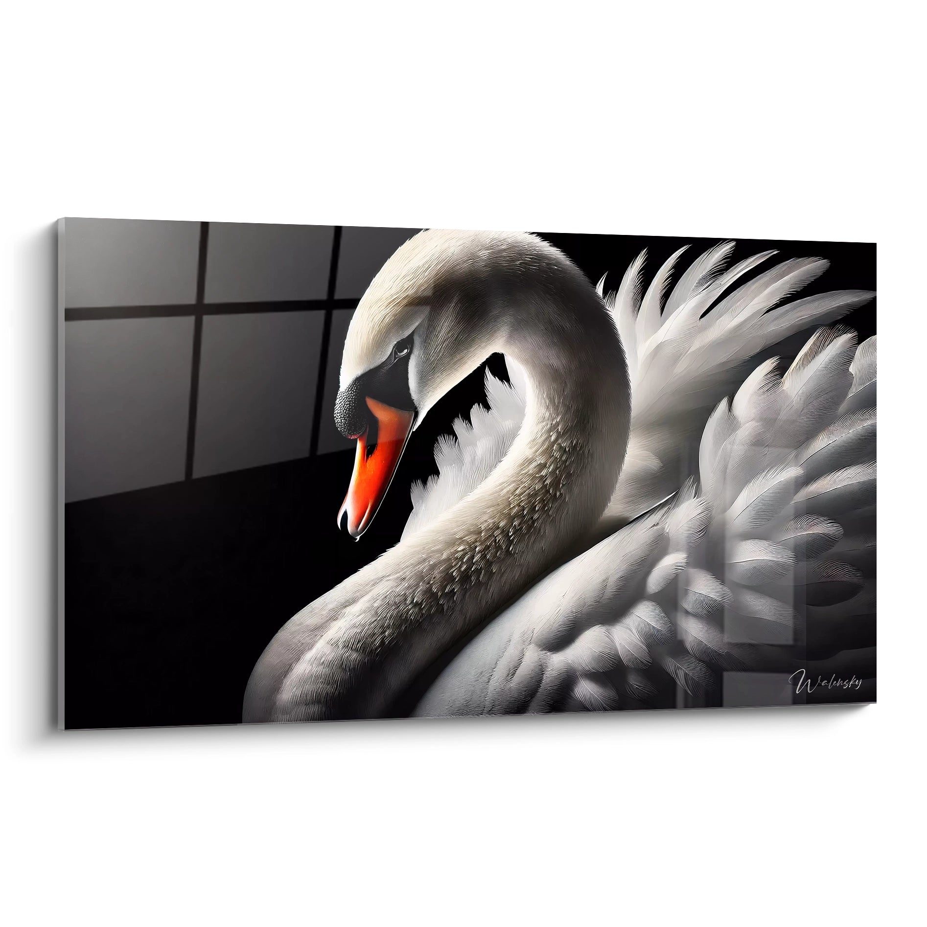 Tableau cameleon elegant et captivant vu de biais la posture gracieuse du cameleon sublime ses couleurs vives et attire le regard avec une intensite unique ideal pour les amateurs d art contemporain