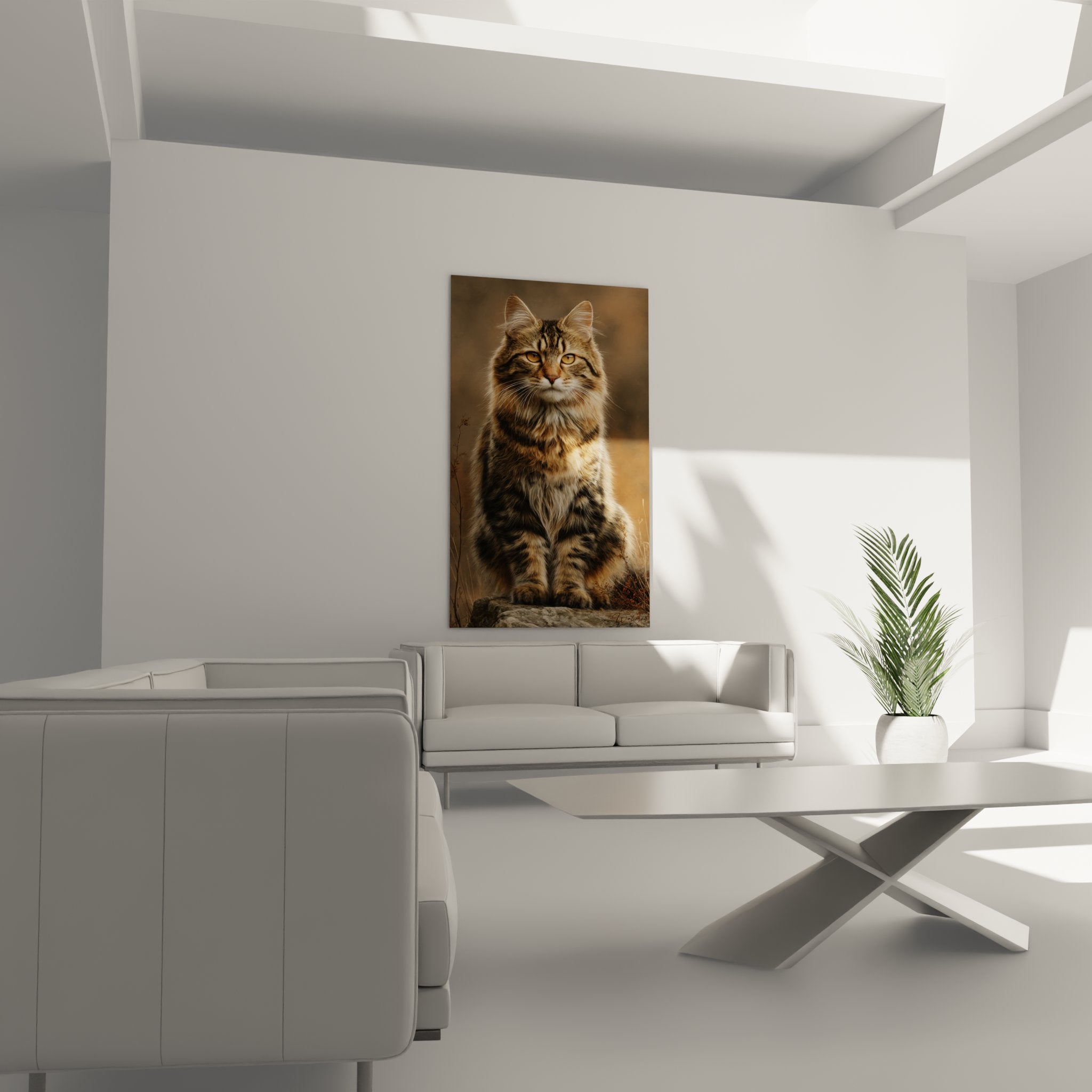 Fesselndes Detail des American-Bobtail-Porträts, das die Schönheit des Fells und die Intensität des Blicks zeigt