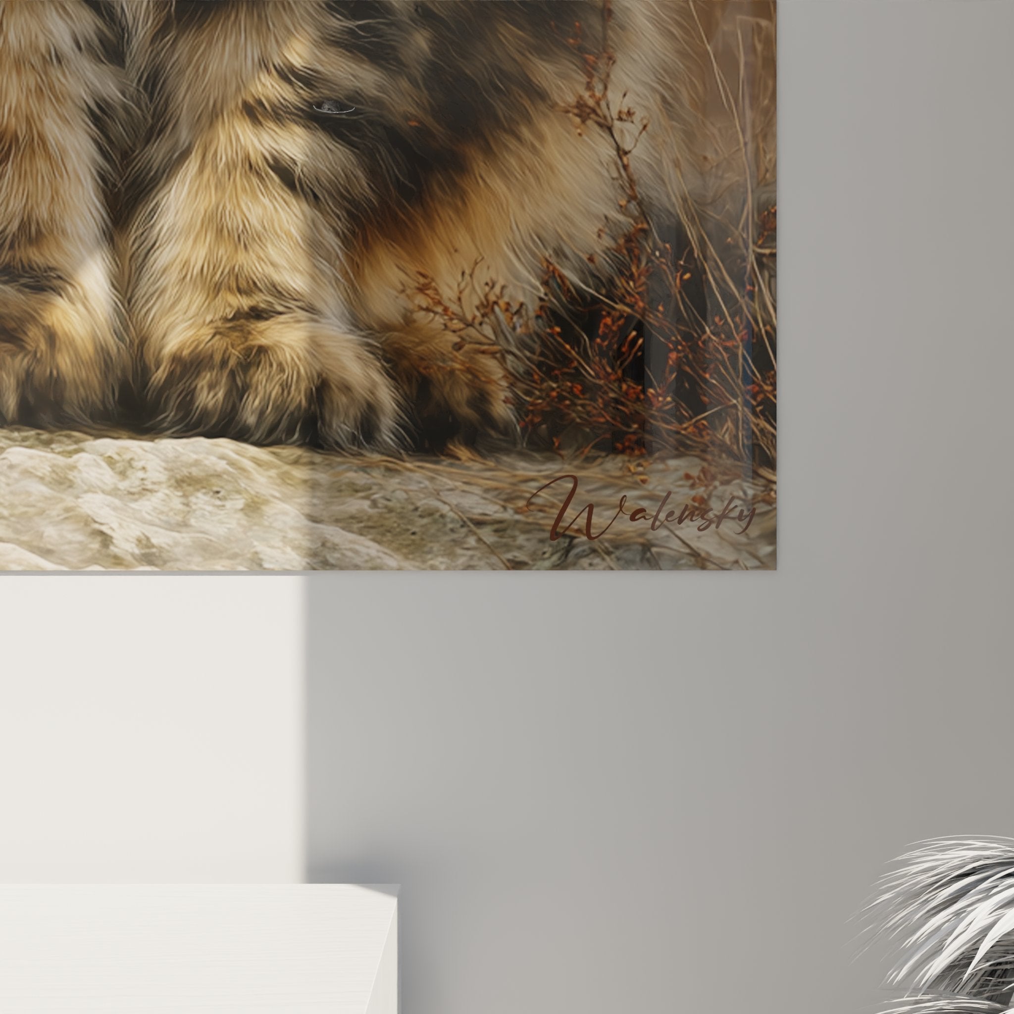 Übersicht des American Bobtail Wandbildes in einem modernen und raffinierten Interieur