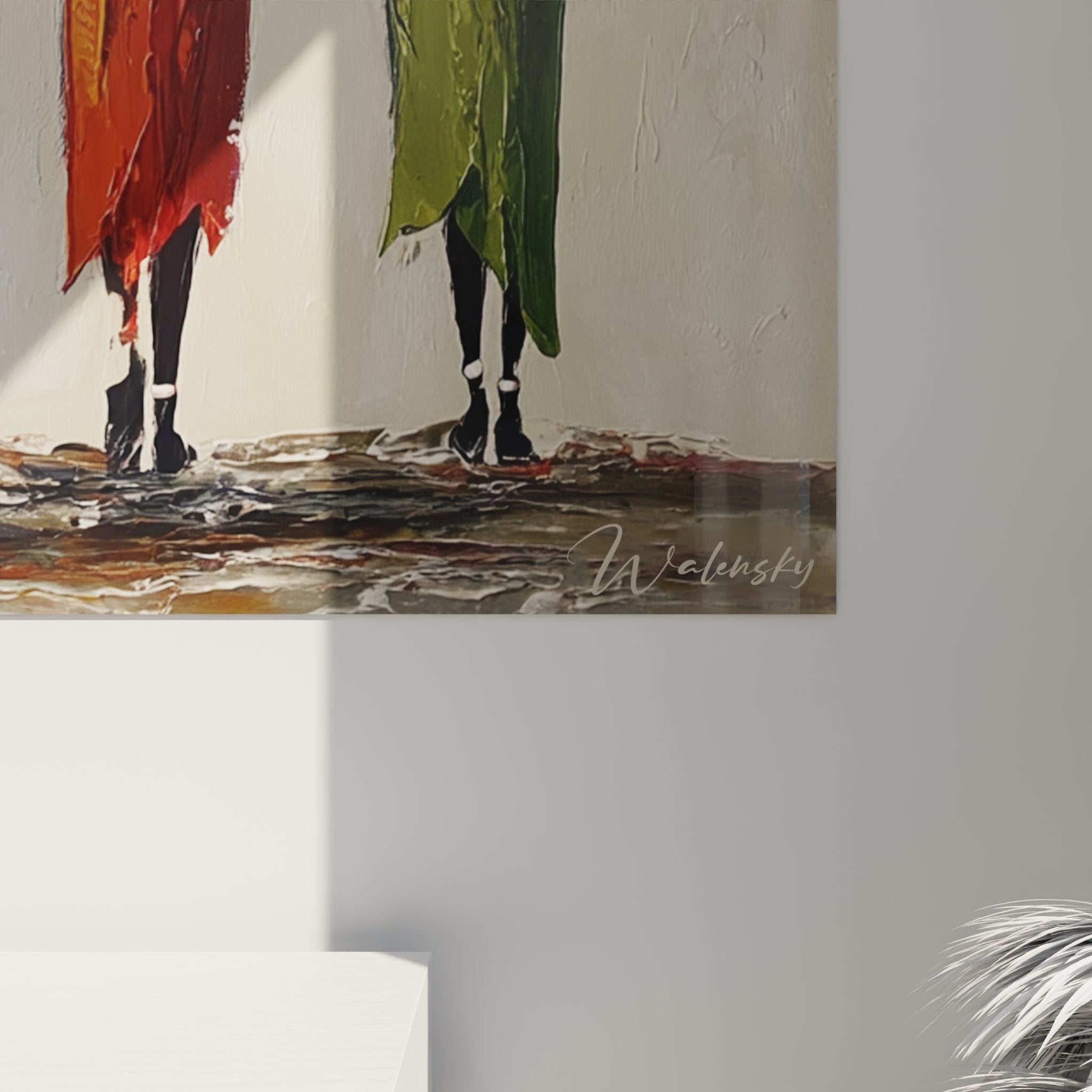 Overview wall art African women carriers interior decoration contemporary ethnic style