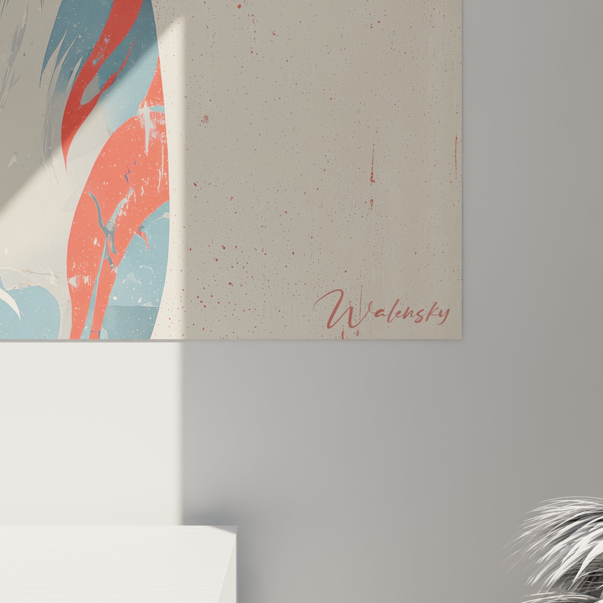 Vista d'insieme del quadro murale gatto Sphynx stile orientale in interni decorati