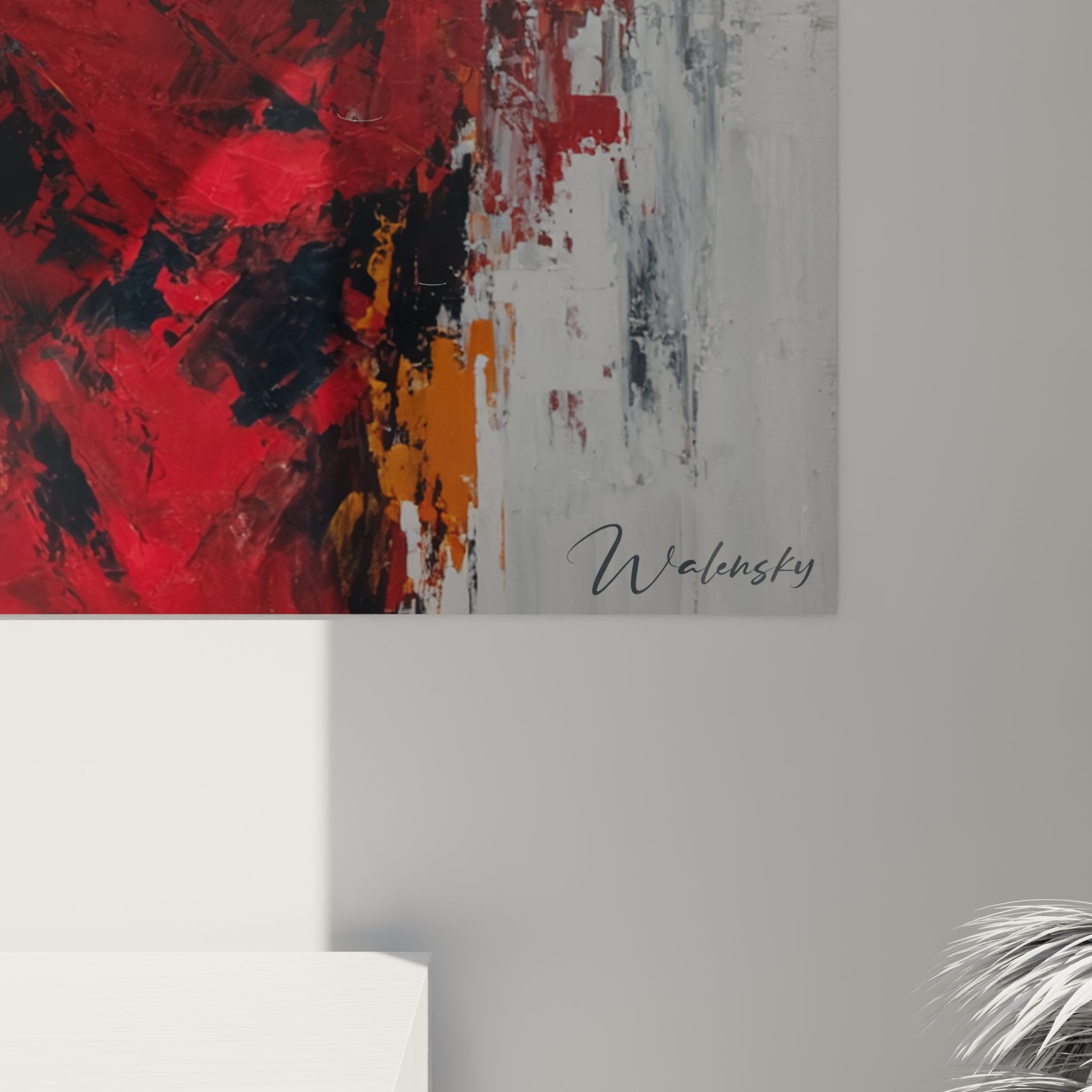 Vue perspective tableau mural femme africaine habits traditionnels, art contemporain decoration interieure