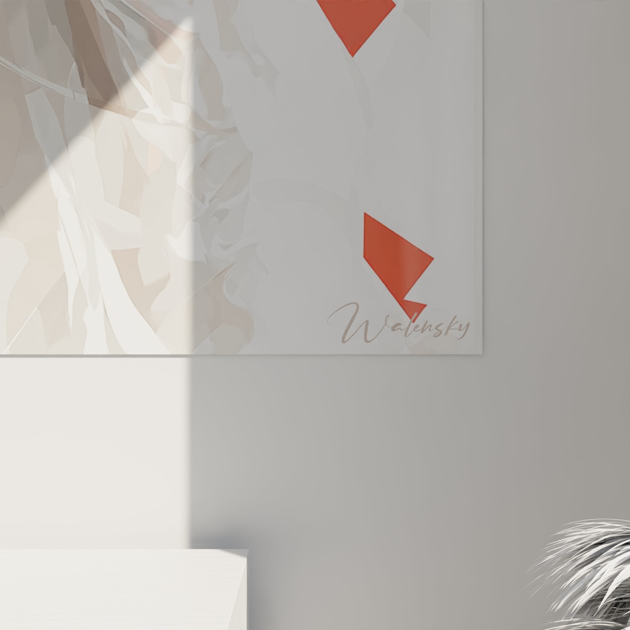 Panoramica del quadro arte africana in un interno contemporaneo raffinato e luminoso