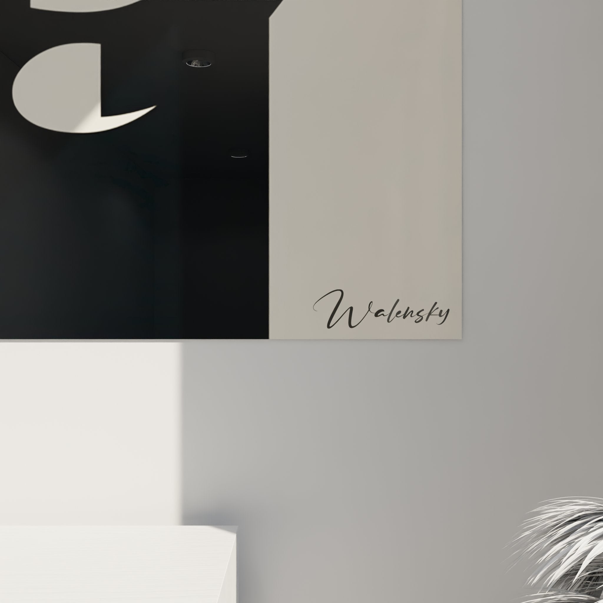 Vista prospettica quadro arte tribale maschera africana moderna geometrica decorazione murale design