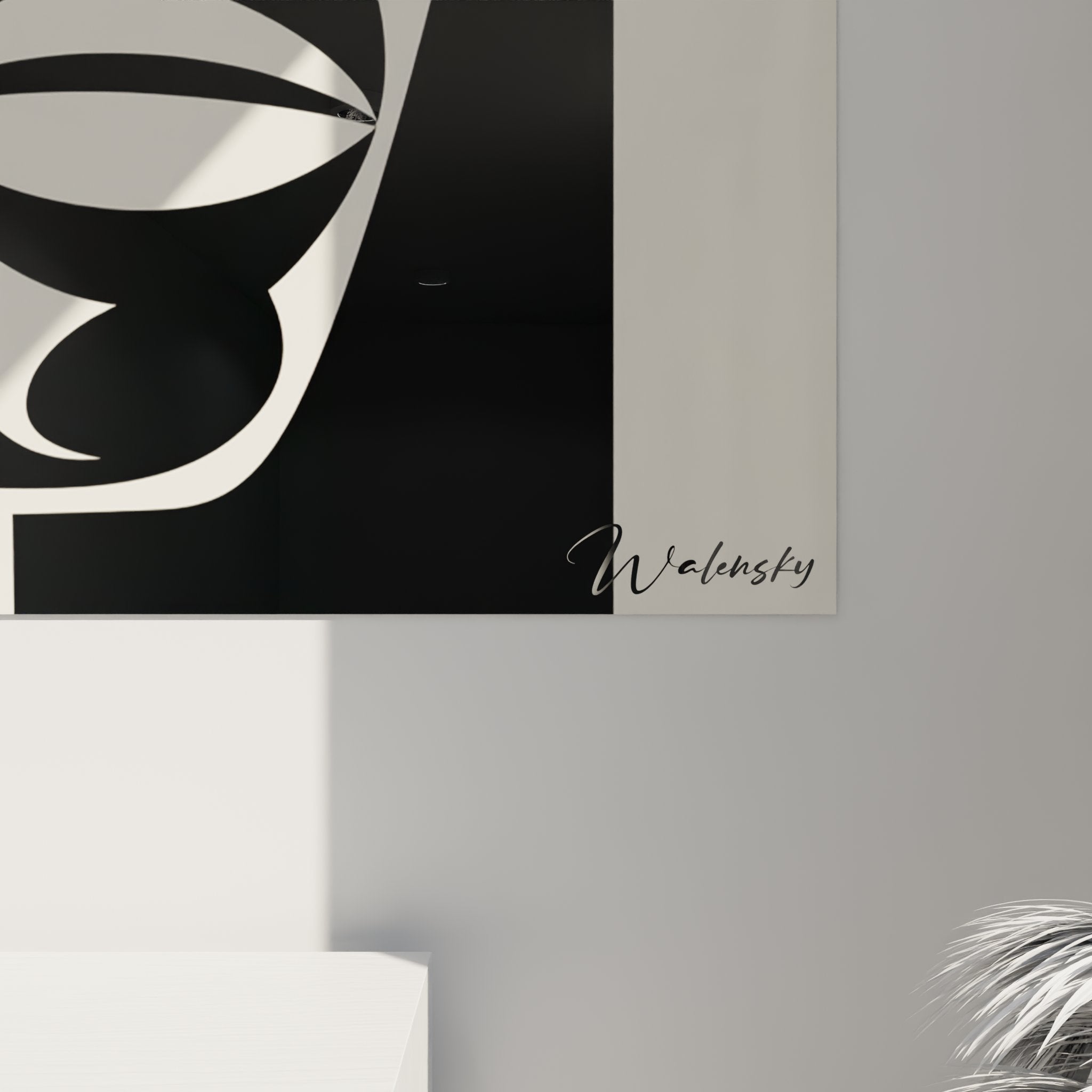 Overview African tribal art painting contemporary mask black white ethnic wall decoration