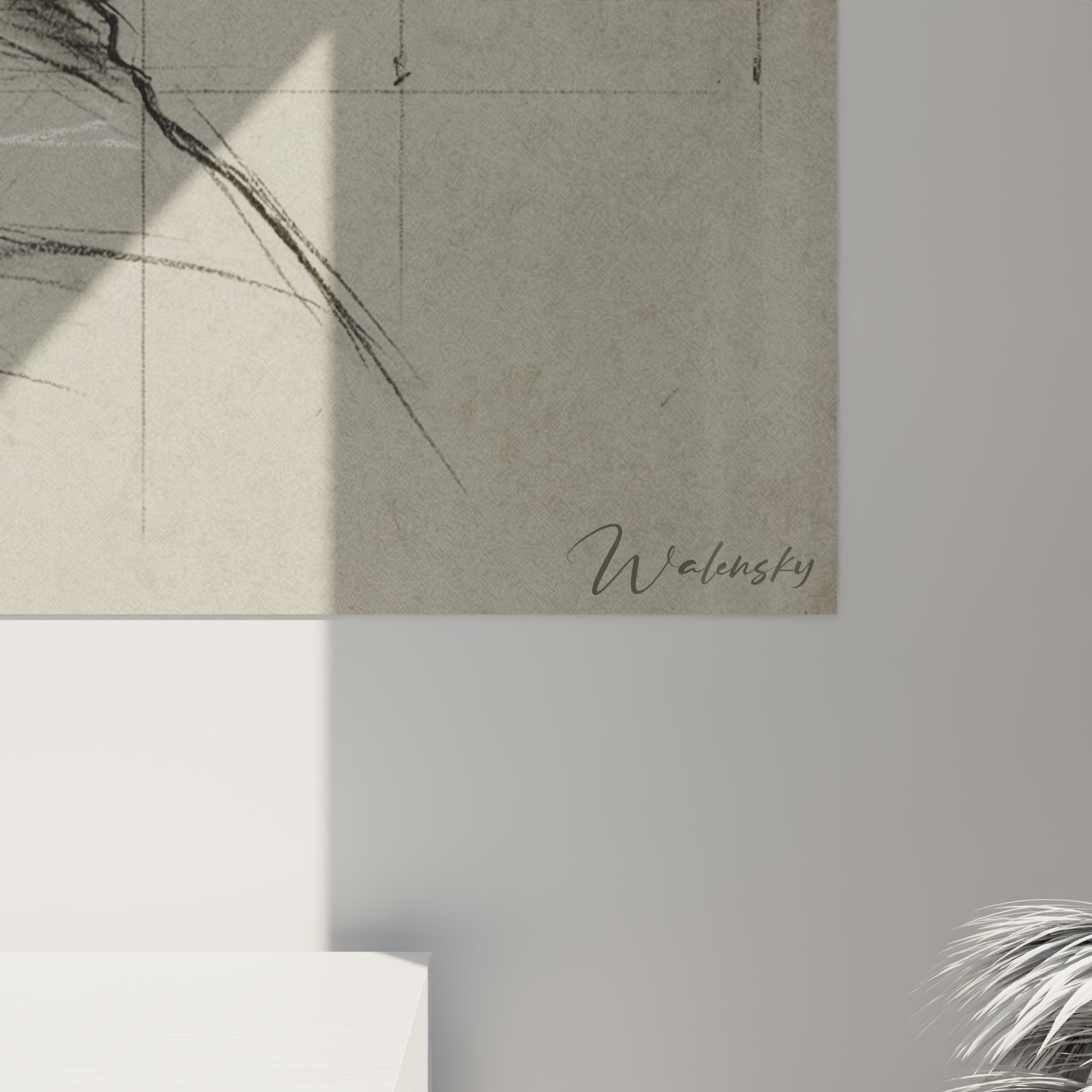 Vue d'ensemble du tableau boxeur MMA dans intérieur moderne, décoration murale sport de combat élégante