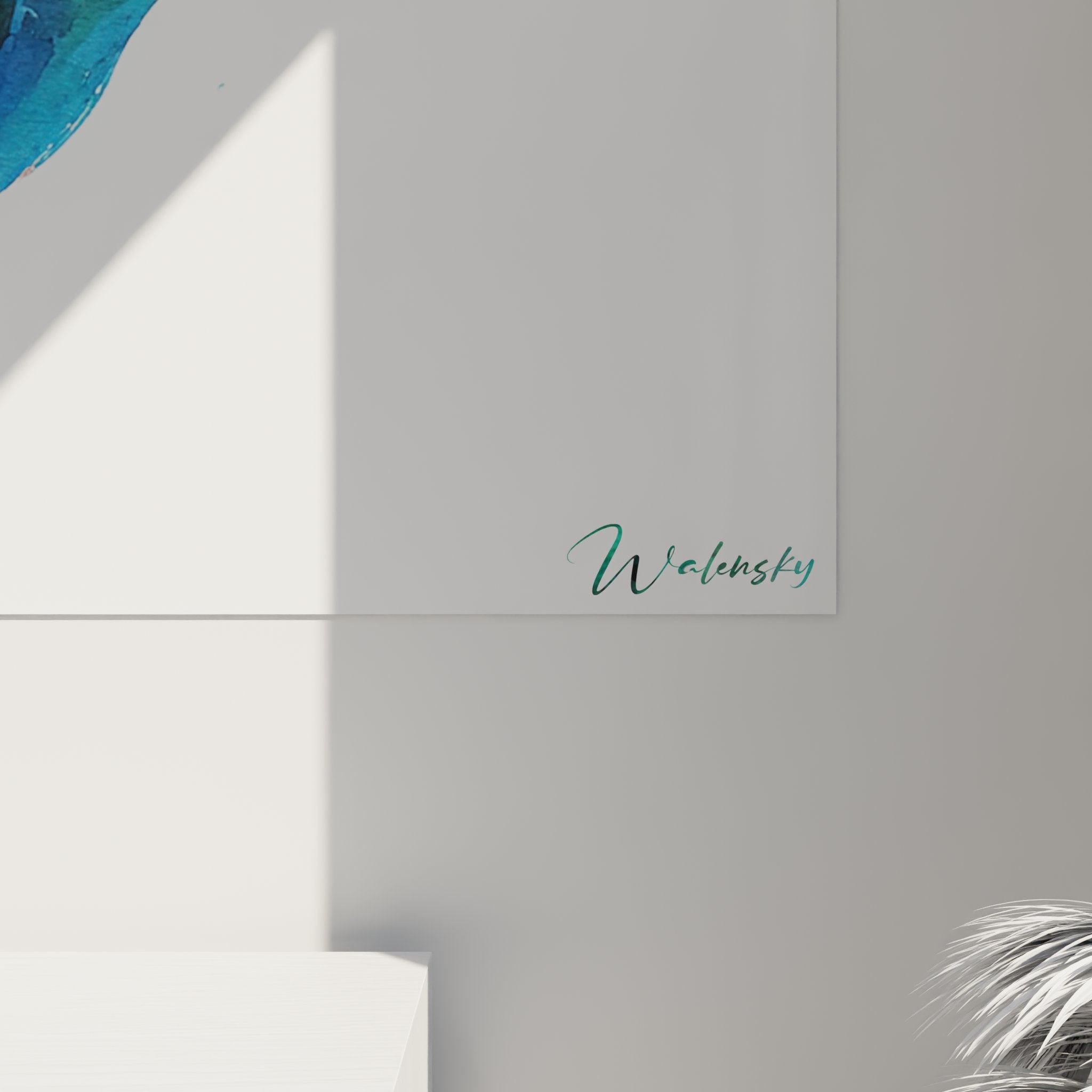 Vue d'ensemble artwork tennis aquarelle style moderne pour décoration intérieure sportive