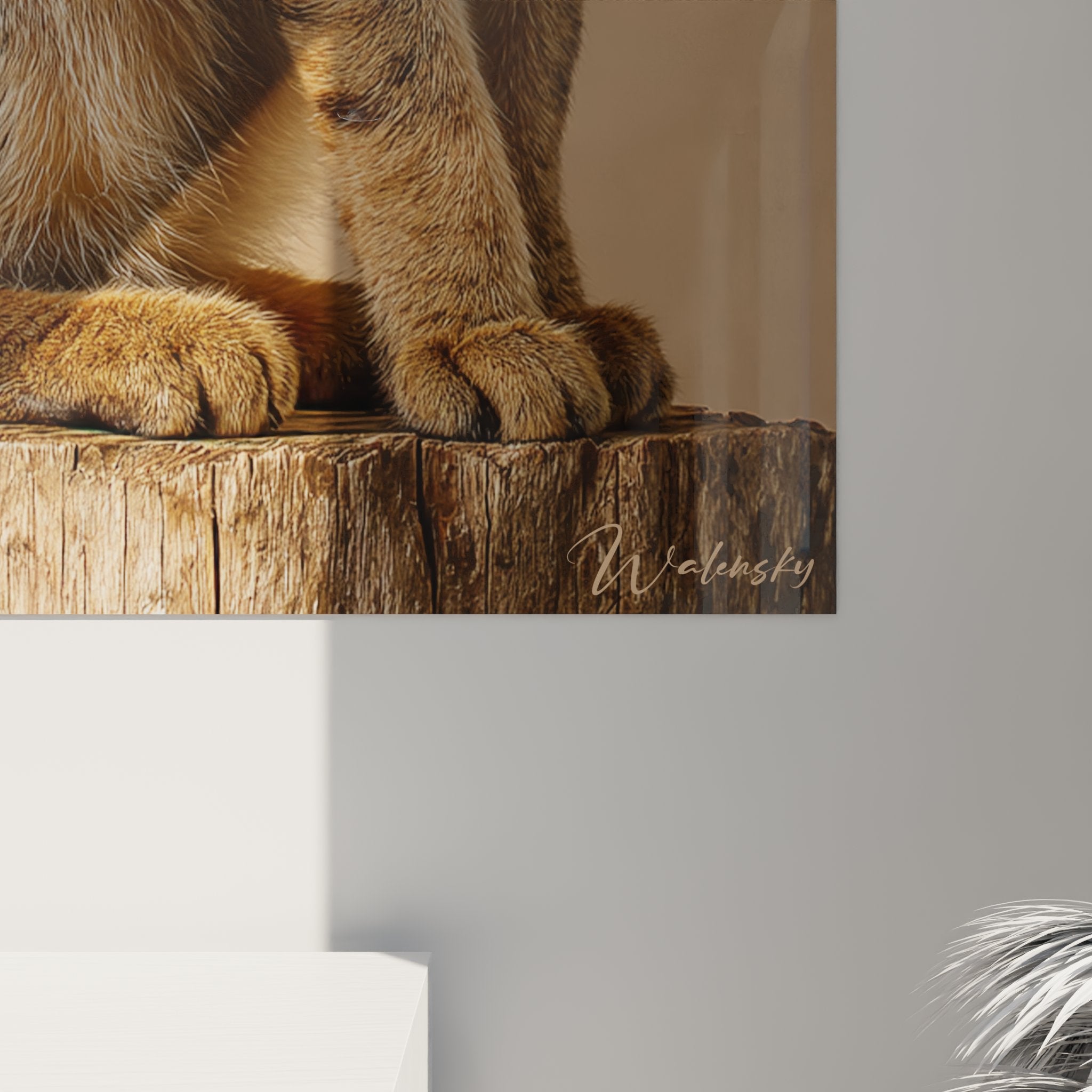 Vista d'insieme del quadro gatto Sokoke in situazione decorativa, che illustra il suo impatto visivo in uno spazio interno