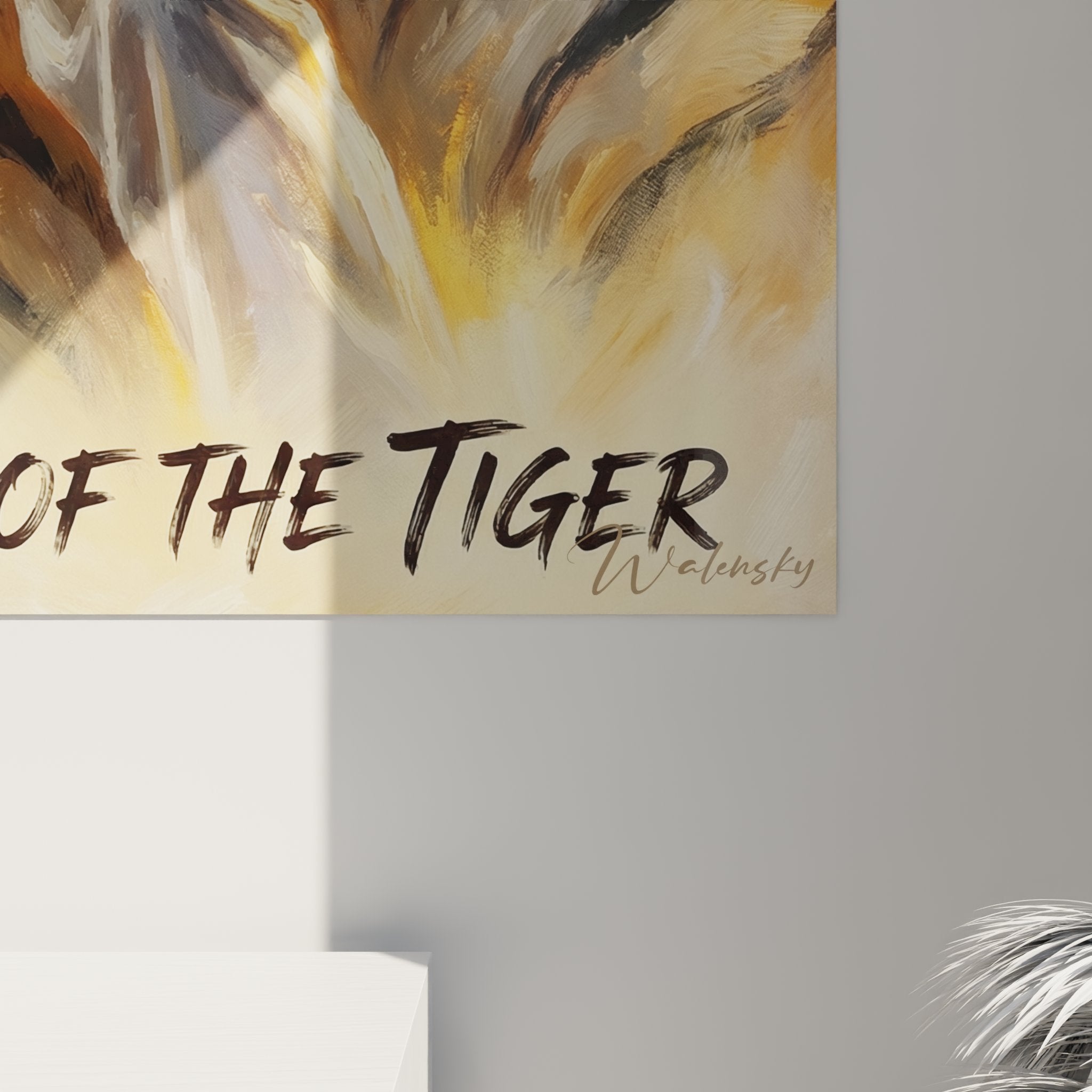 Vue d'ensemble du tableau mural Spirit of the Tiger illustrant la fusion entre arts martiaux et esprit animal