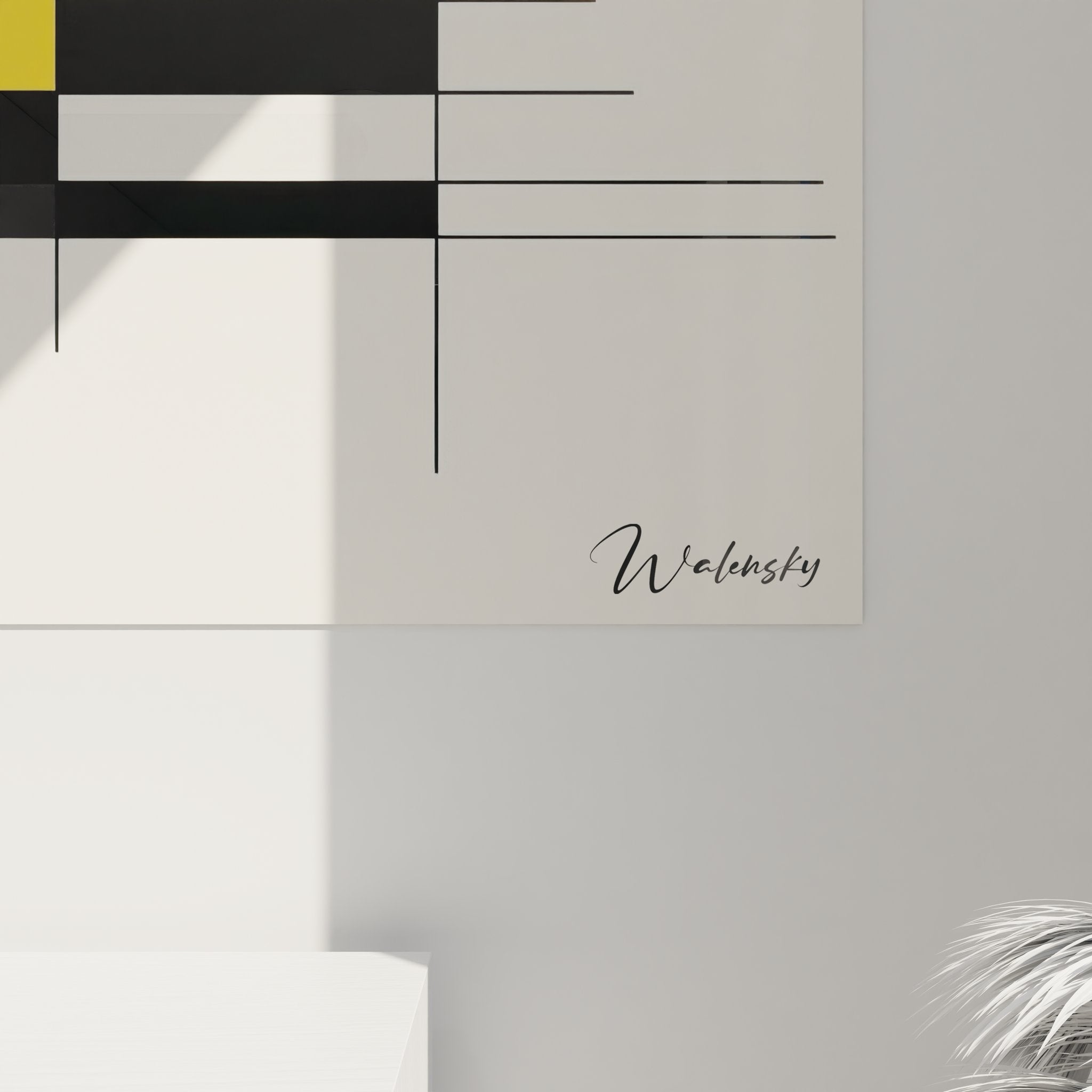 Vue ensemble tableau géométrique rectangulaire art abstrait moderne pour décoration murale