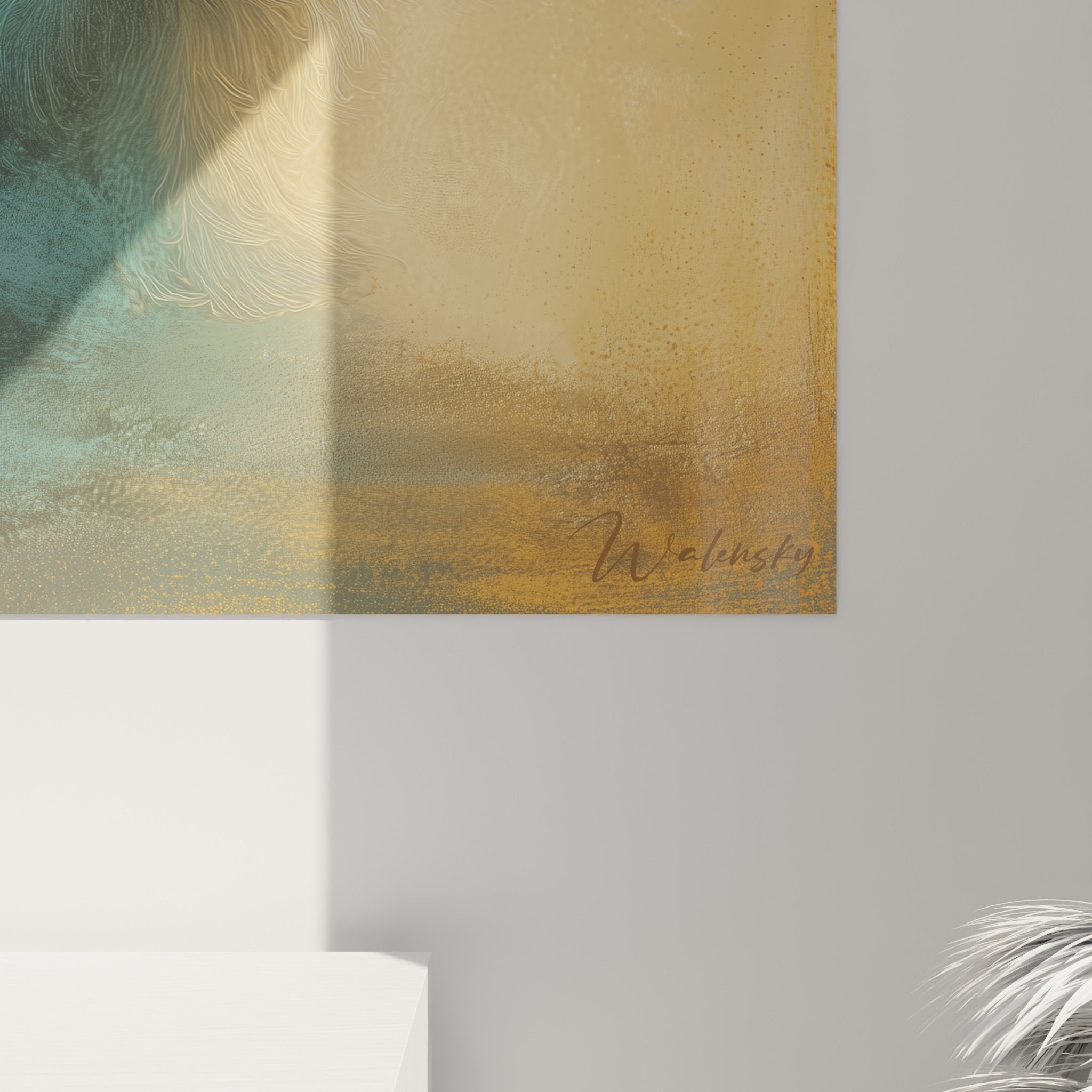Vue d'ensemble œuvre Cairn Terrier artistique avec effets flou et palette chromatique harmonieuse
