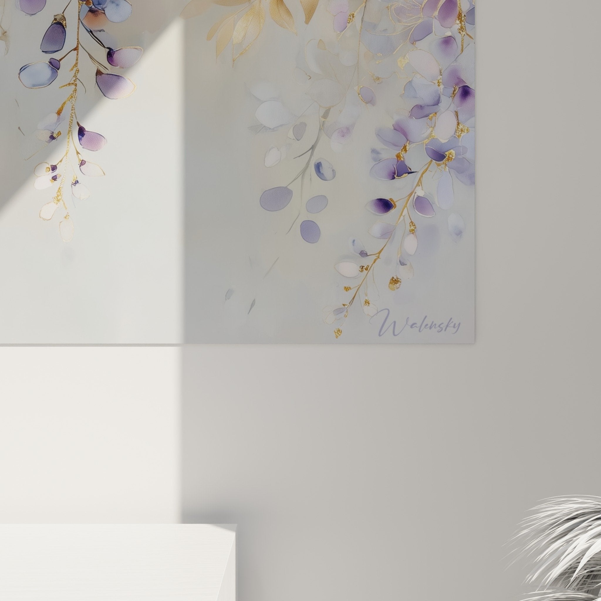 Wisteria purple wall art feng shui southeast wood decor overview