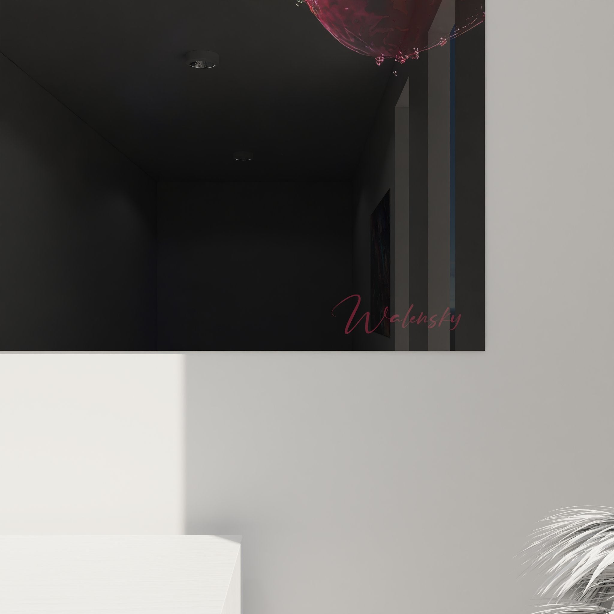 Vue ensemble tableau mural ADN génétique, art scientifique contemporain décoratif