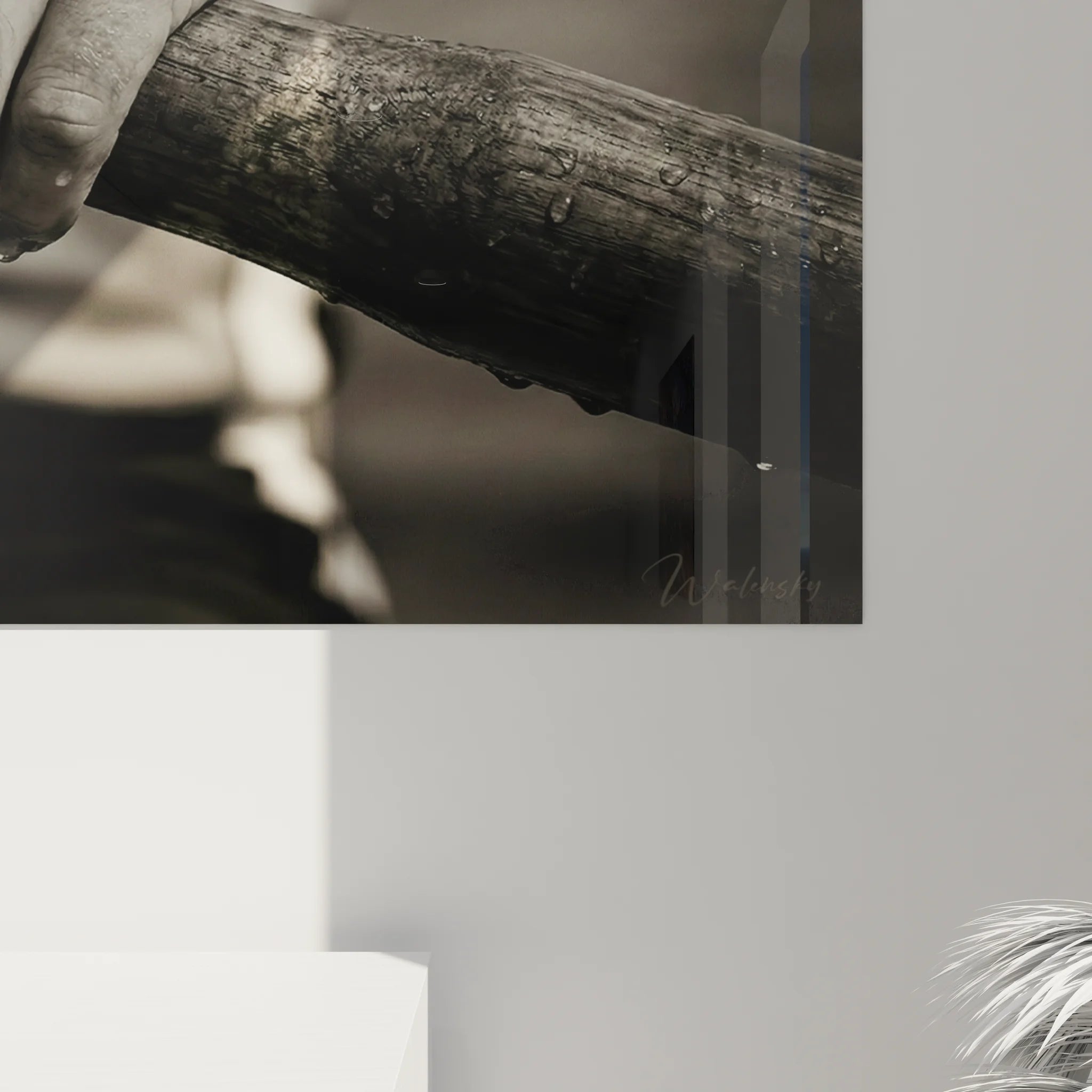 Vue d'ensemble tableau mural aviron mains force décoration intérieur moderne sport