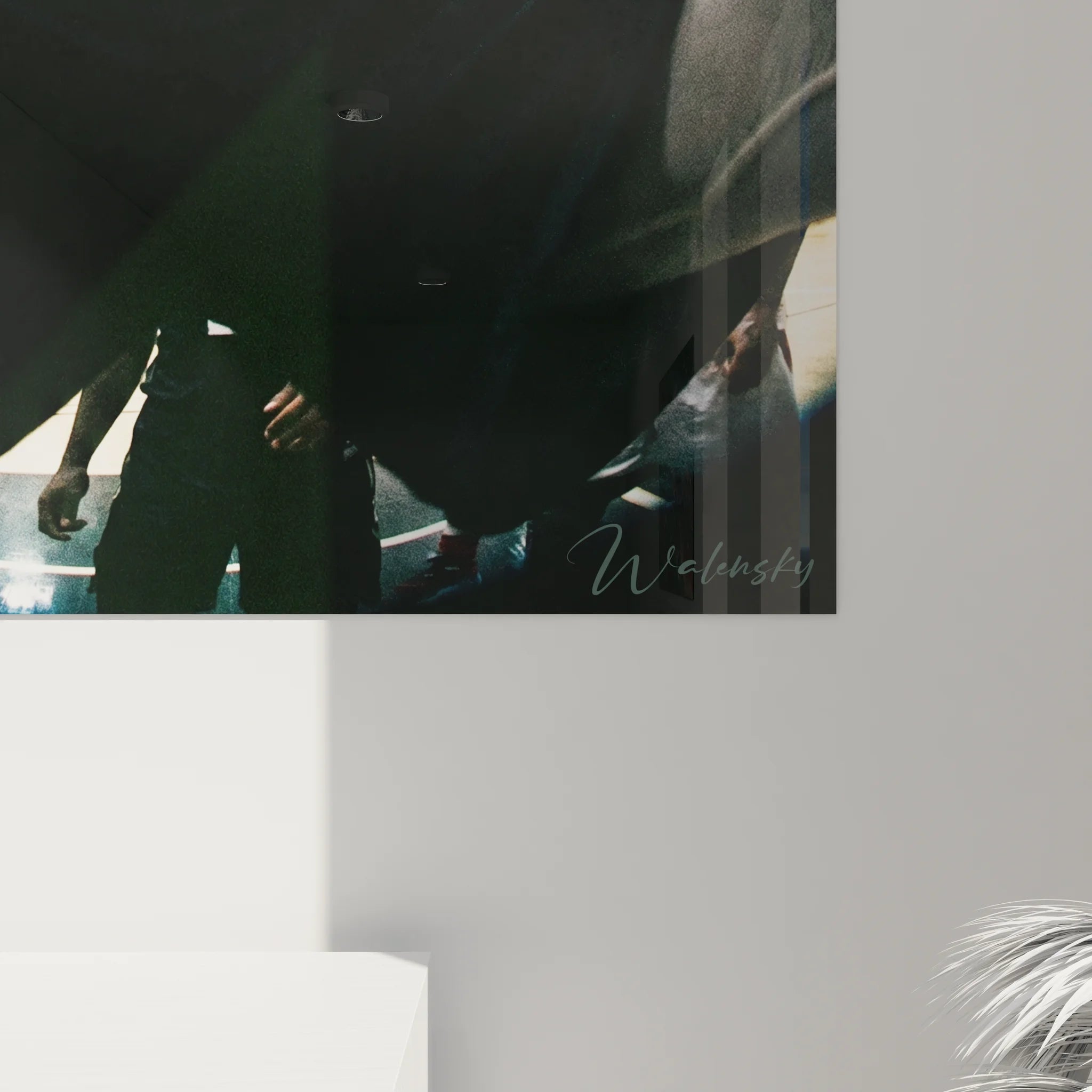 Vue ensemble tableau basketball dunk dans intérieur moderne décoration murale sport