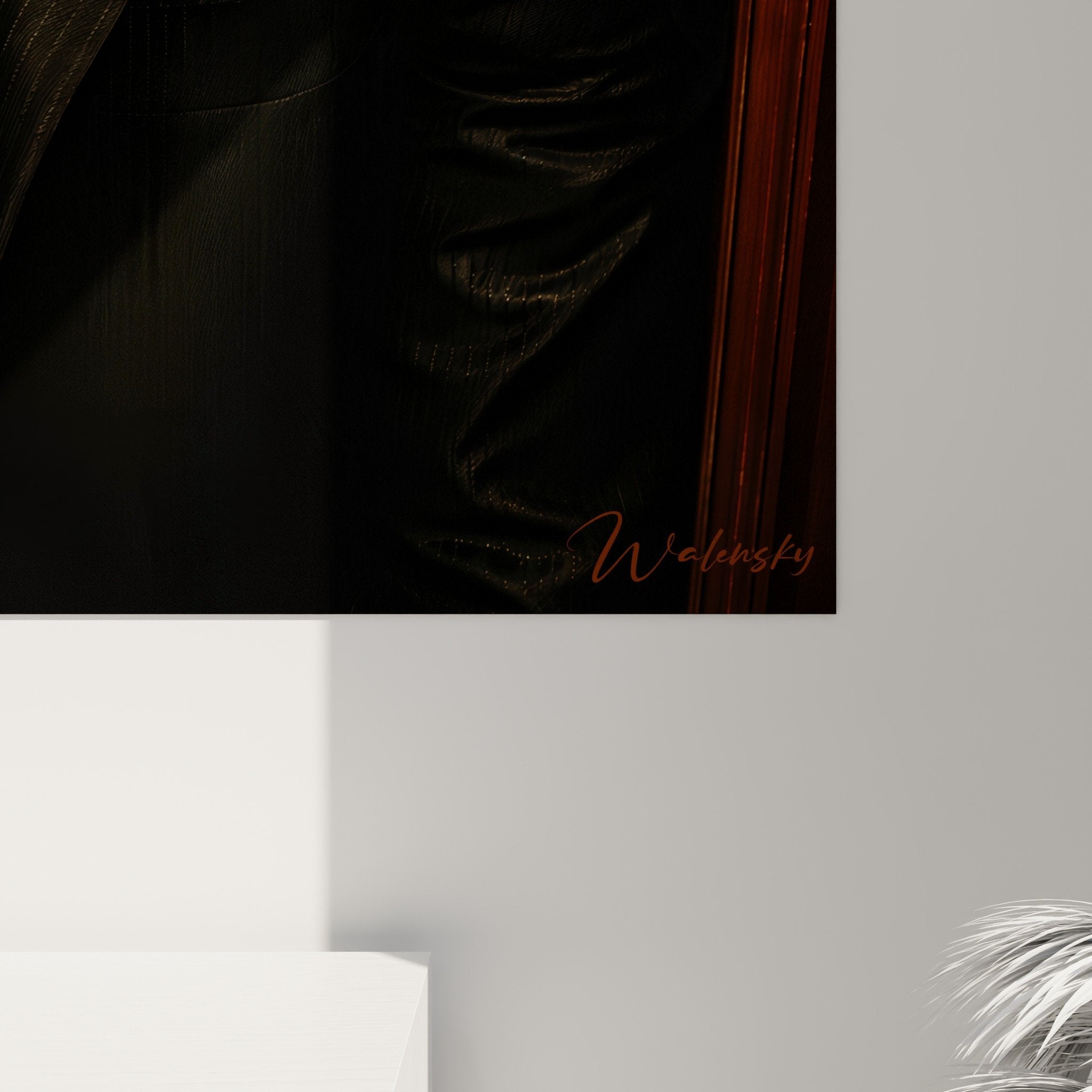 Vue d'ensemble tableau beauté masculine portrait sensuel décoration intérieur moderne