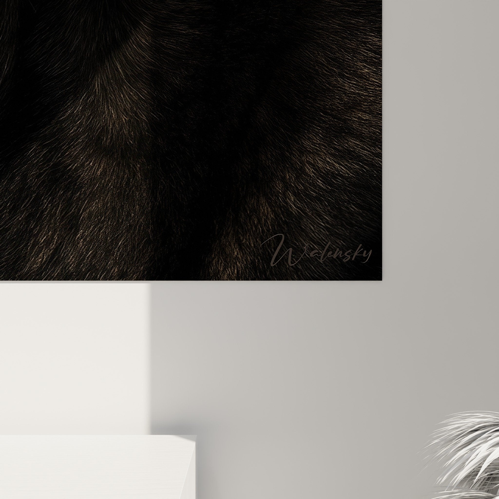 Vue d'ensemble du tableau Berger Hollandais dans un intérieur contemporain, ambiance cosy et raffinée